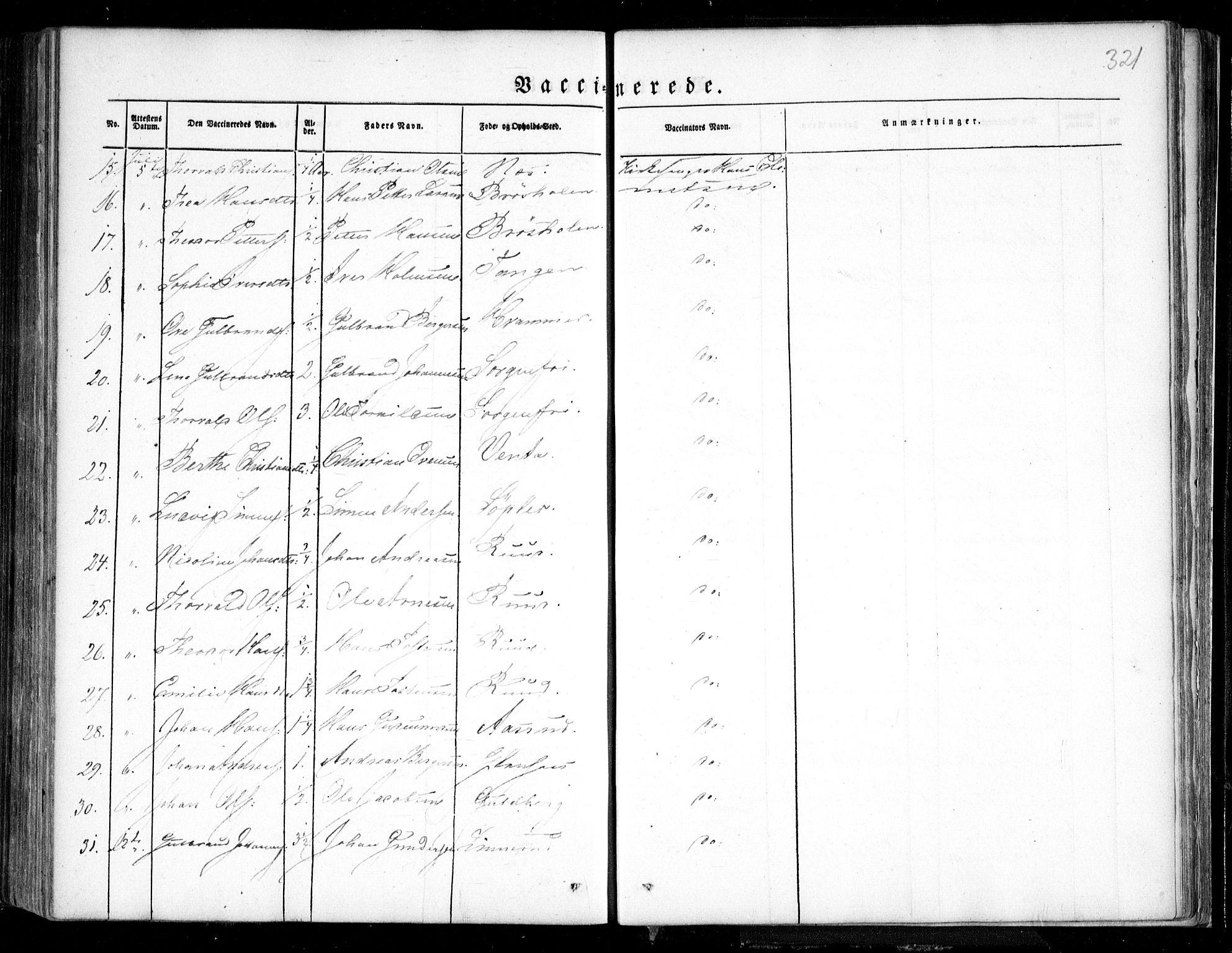 Trøgstad prestekontor Kirkebøker, AV/SAO-A-10925/F/Fa/L0007: Parish register (official) no. I 7, 1845-1854, p. 321