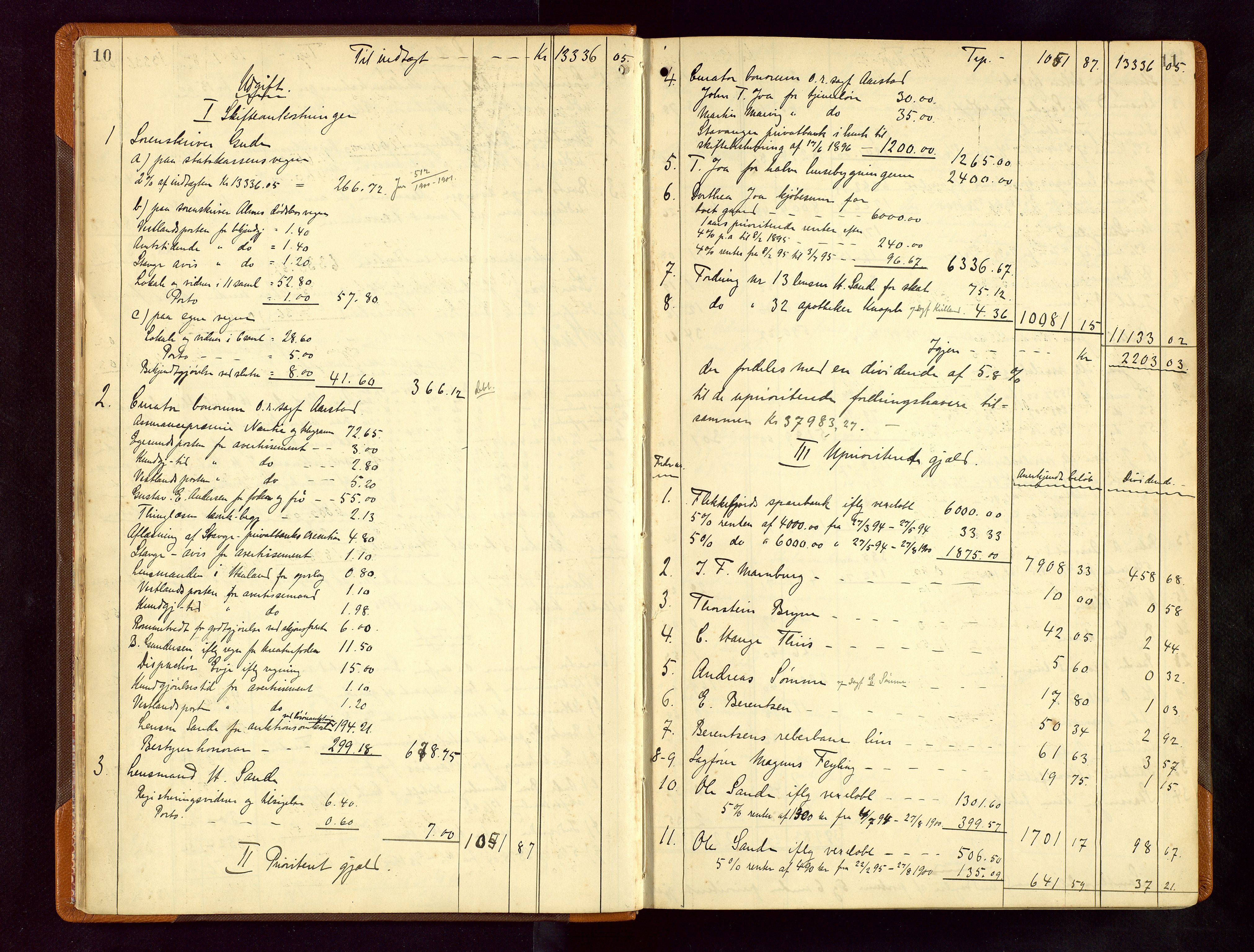 Jæren sorenskriveri, AV/SAST-A-100310/01/5/50/50BB/L0006: SKIFTEUTLODNINGSPROTOKOLL, 1900-1907, p. 10-11