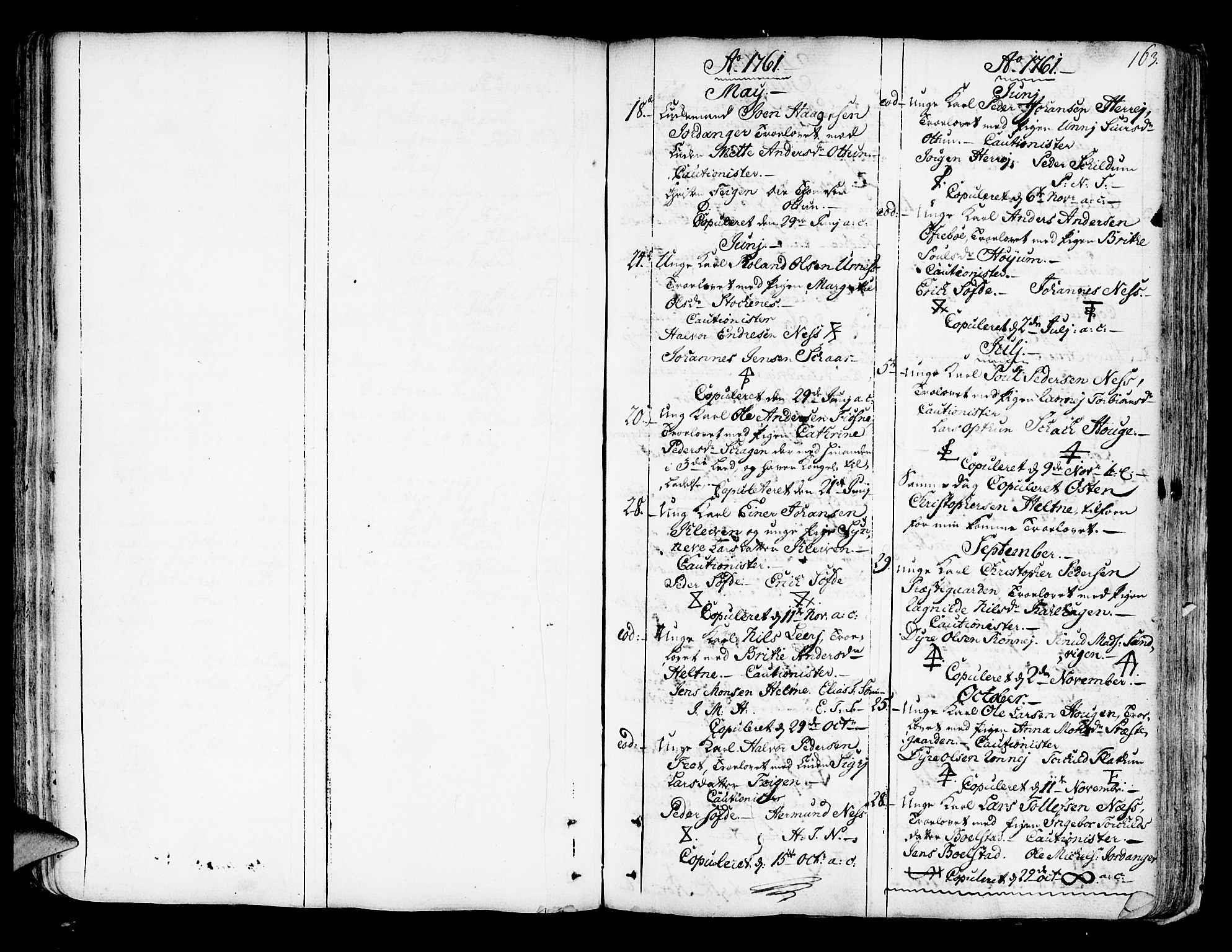 Luster sokneprestembete, AV/SAB-A-81101/H/Haa/Haaa/L0001: Parish register (official) no. A 1, 1731-1803, p. 163