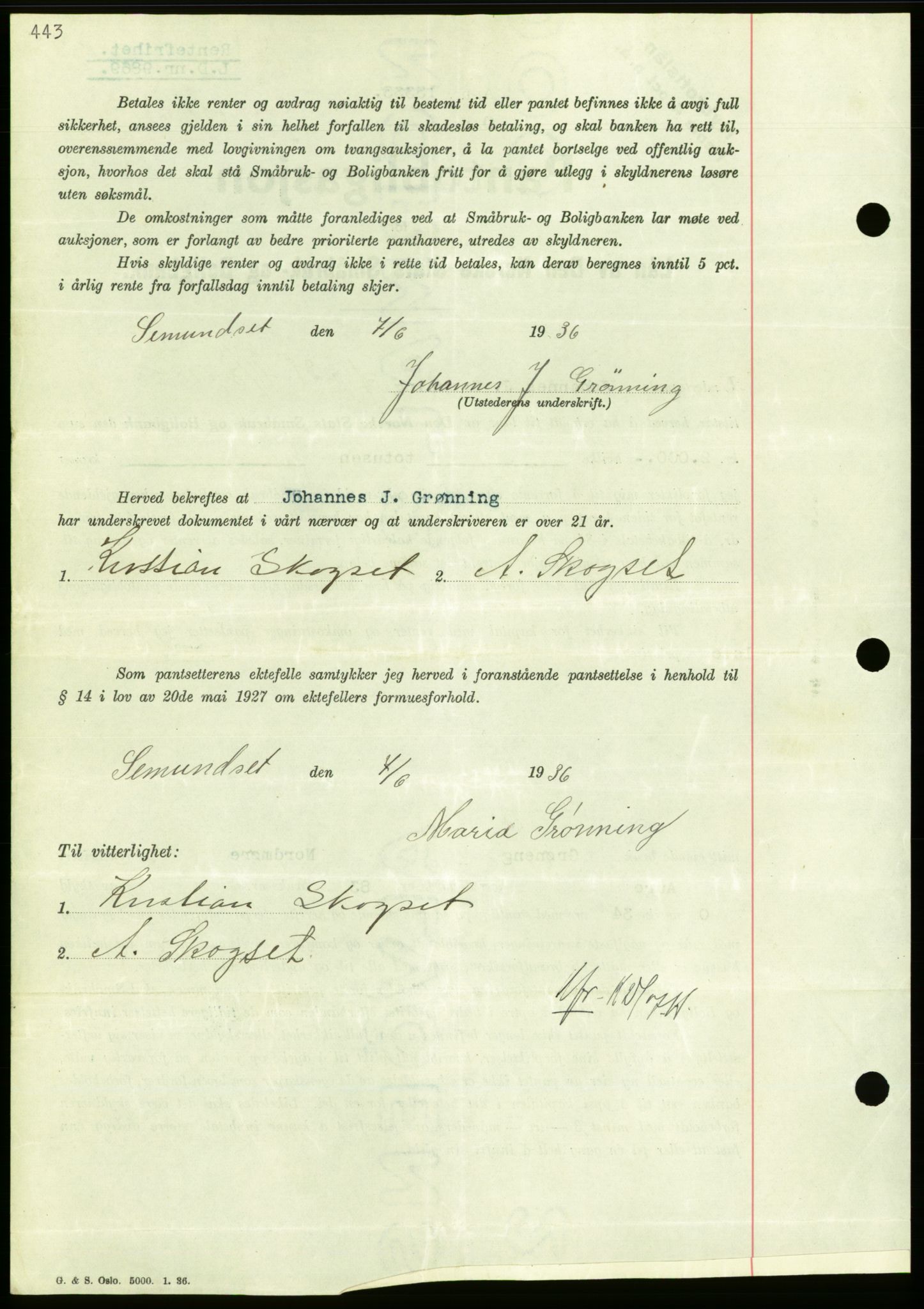 Nordmøre sorenskriveri, AV/SAT-A-4132/1/2/2Ca/L0092: Mortgage book no. B82, 1937-1938, Diary no: : 3046/1937