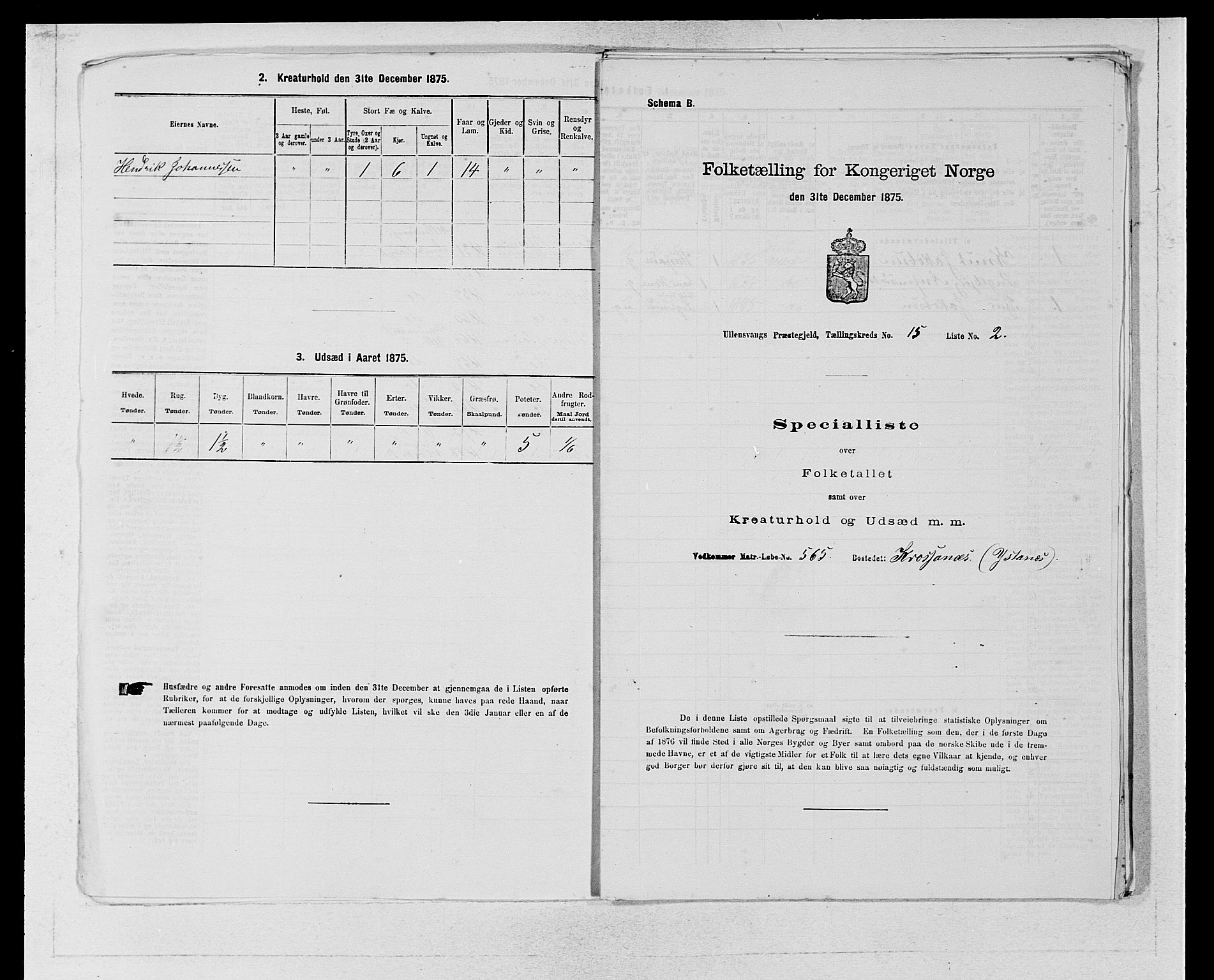 SAB, 1875 census for 1230P Ullensvang, 1875, p. 1466