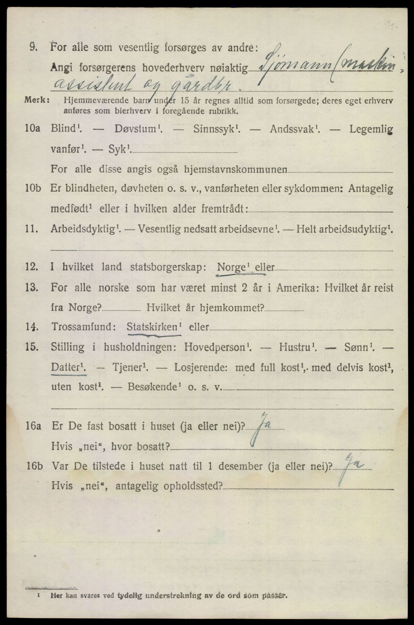 SAKO, 1920 census for Sandeherred, 1920, p. 12727