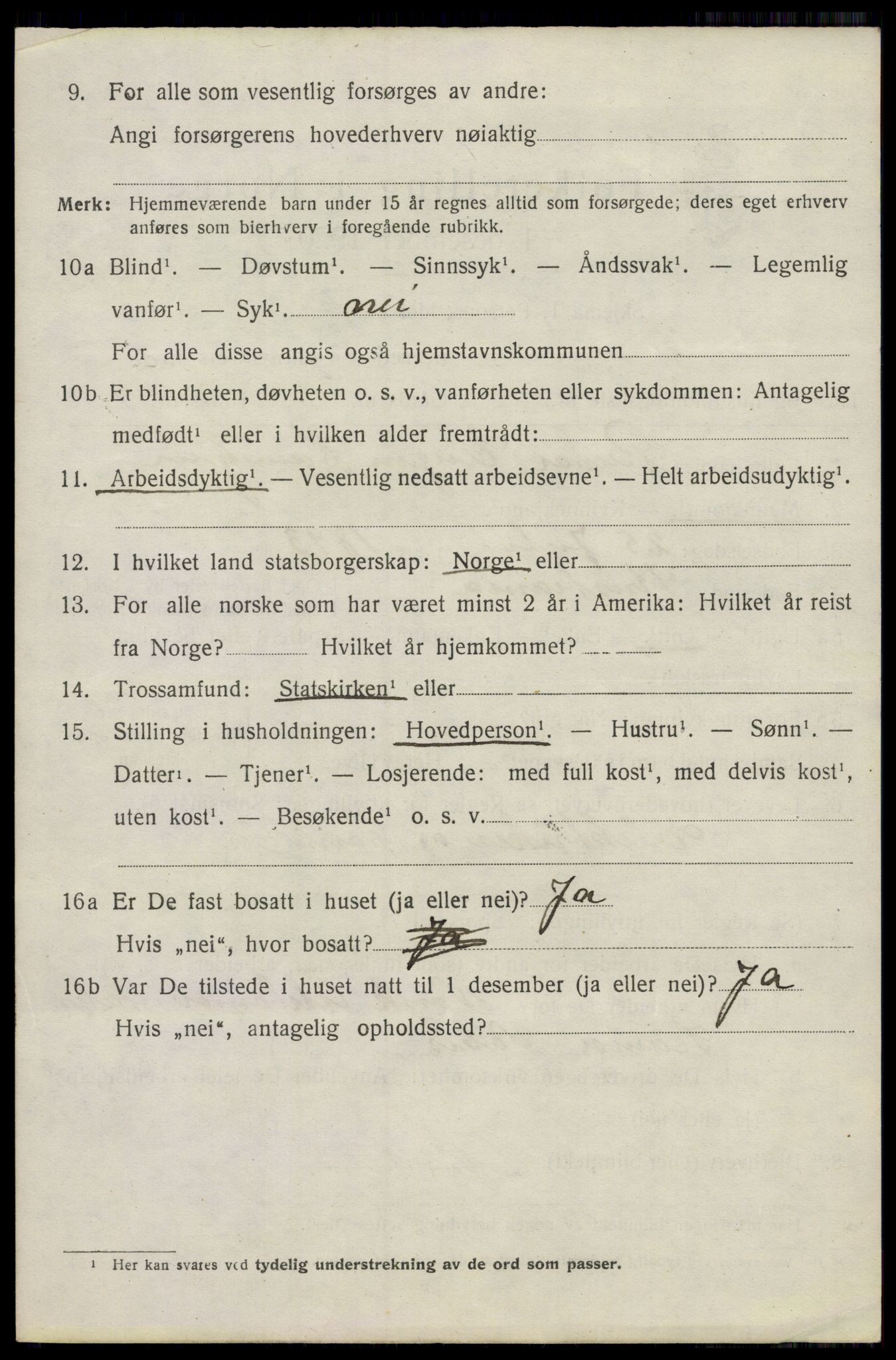 SAO, 1920 census for Moss land district, 1920, p. 7418