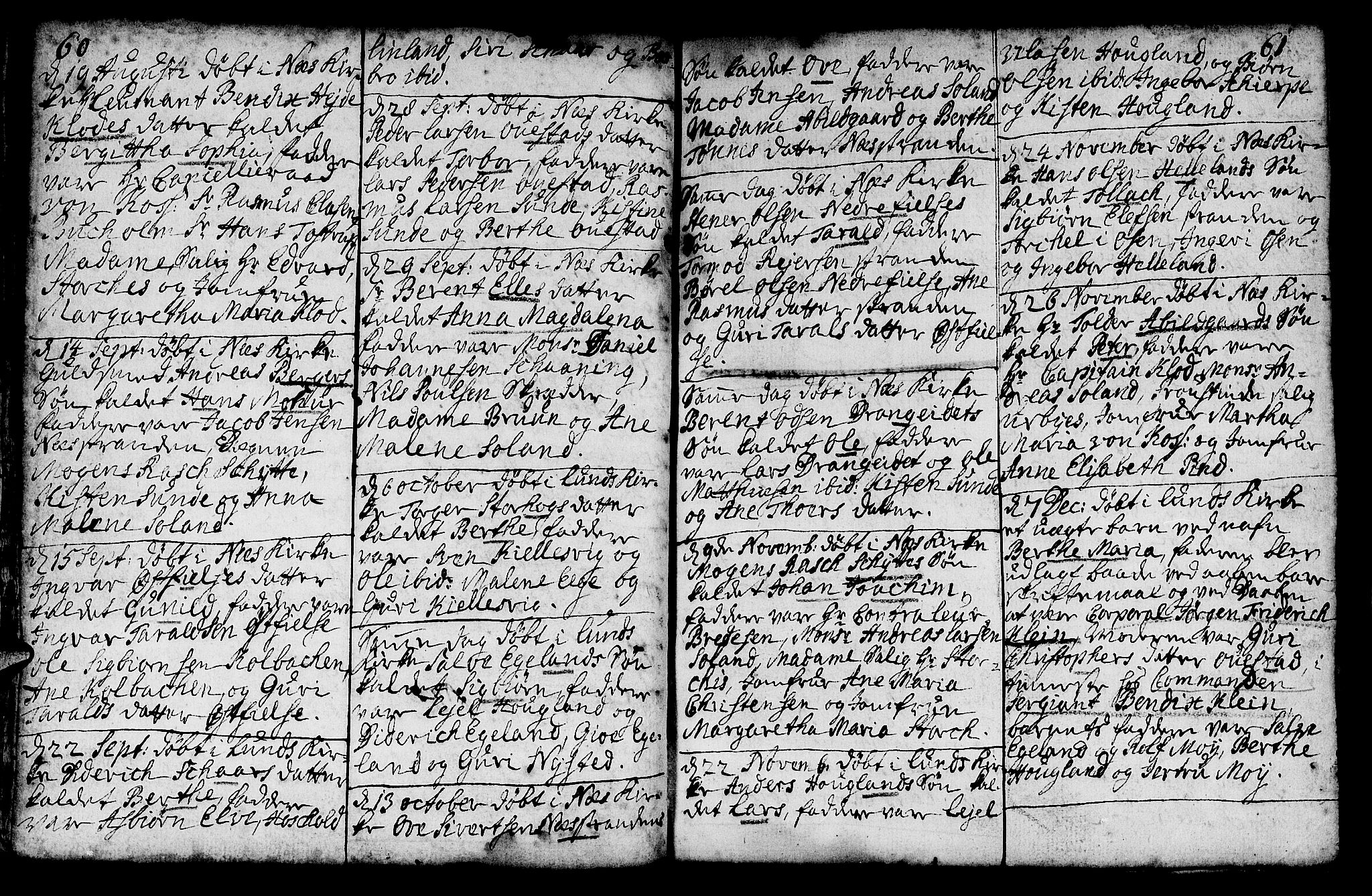 Lund sokneprestkontor, AV/SAST-A-101809/S06/L0002: Parish register (official) no. A 2, 1738-1760, p. 60-61