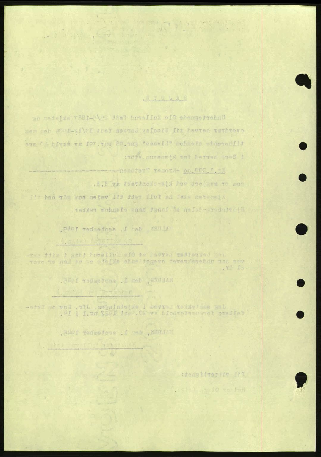 Idd og Marker sorenskriveri, AV/SAO-A-10283/G/Gb/Gbb/L0007: Mortgage book no. A7, 1944-1945, Diary no: : 813/1945