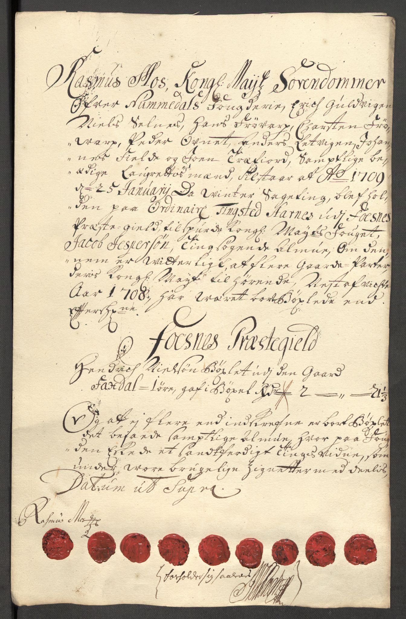 Rentekammeret inntil 1814, Reviderte regnskaper, Fogderegnskap, RA/EA-4092/R64/L4430: Fogderegnskap Namdal, 1707-1708, p. 357