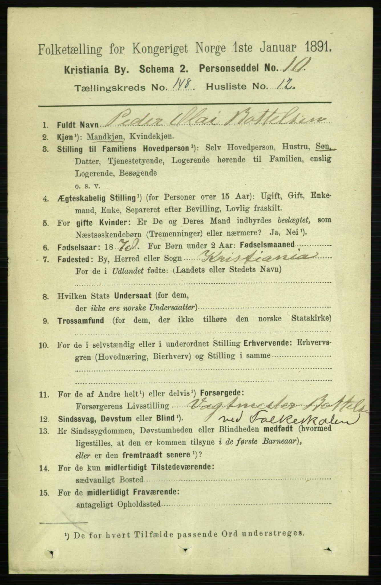 RA, 1891 census for 0301 Kristiania, 1891, p. 82402