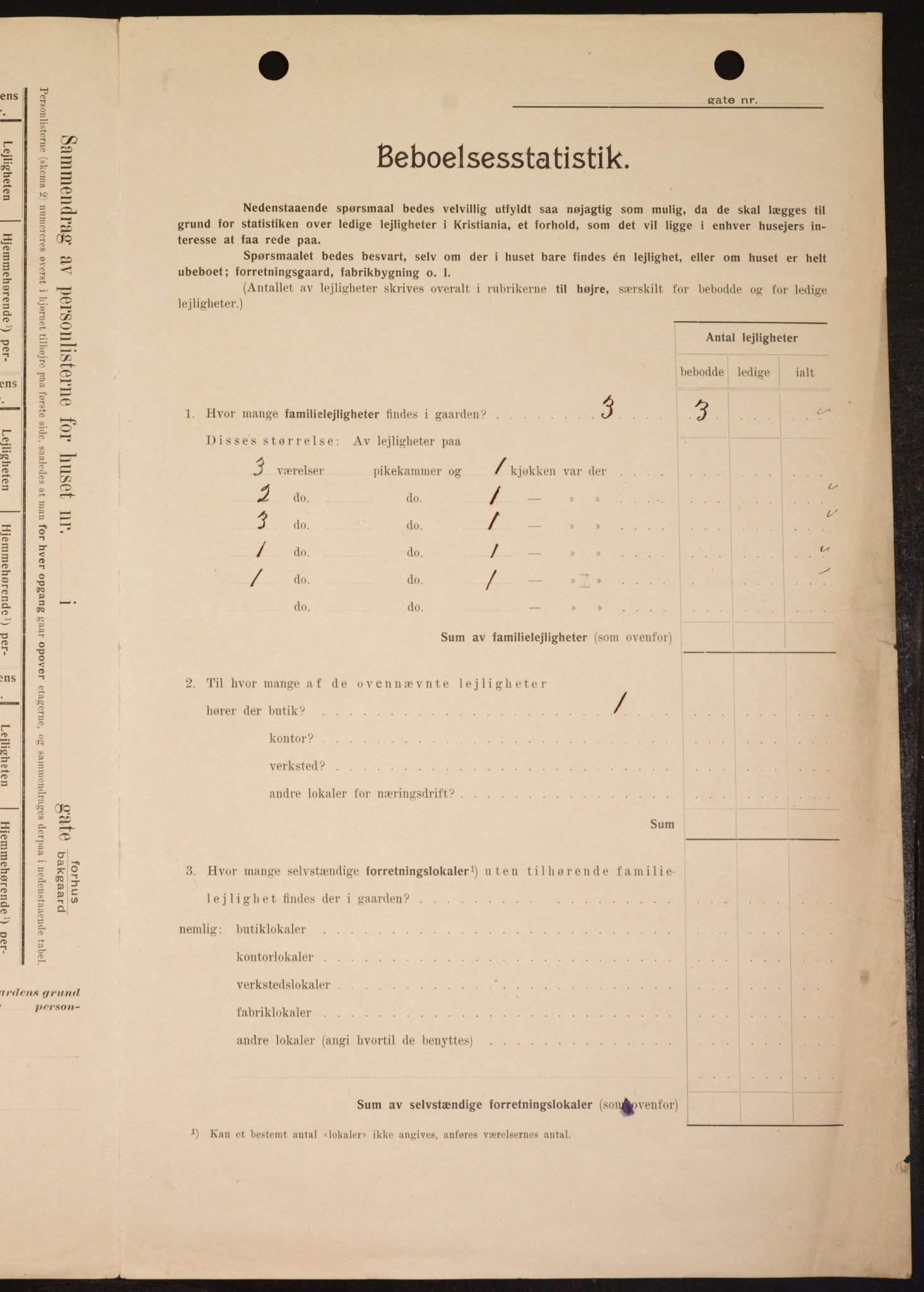 OBA, Municipal Census 1909 for Kristiania, 1909, p. 51388