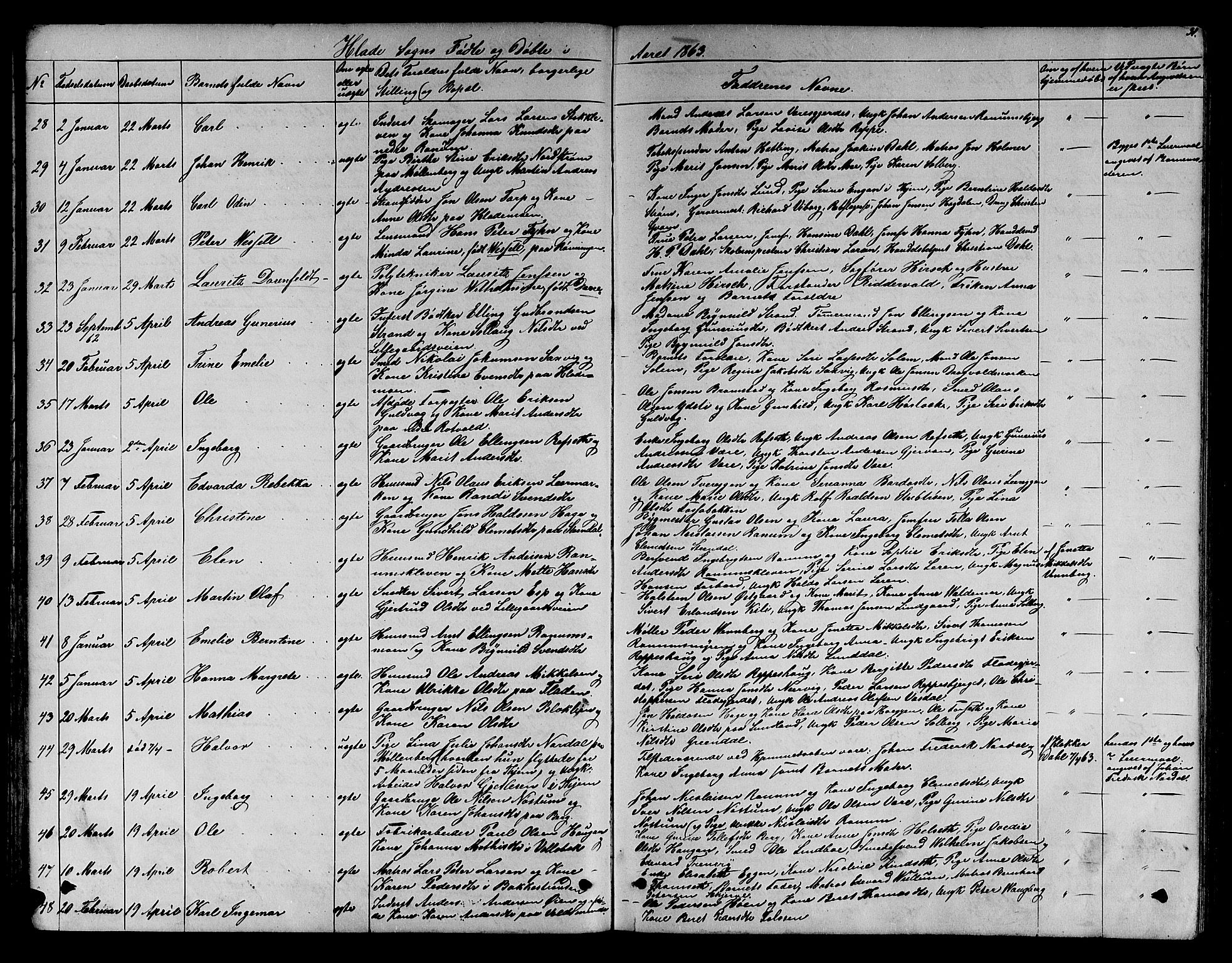 Ministerialprotokoller, klokkerbøker og fødselsregistre - Sør-Trøndelag, SAT/A-1456/606/L0311: Parish register (copy) no. 606C07, 1860-1877, p. 31