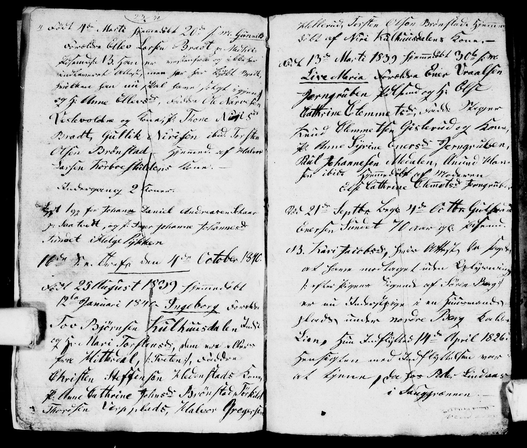 Sandsvær kirkebøker, AV/SAKO-A-244/G/Gd/L0002: Parish register (copy) no. IV 2, 1840-1844