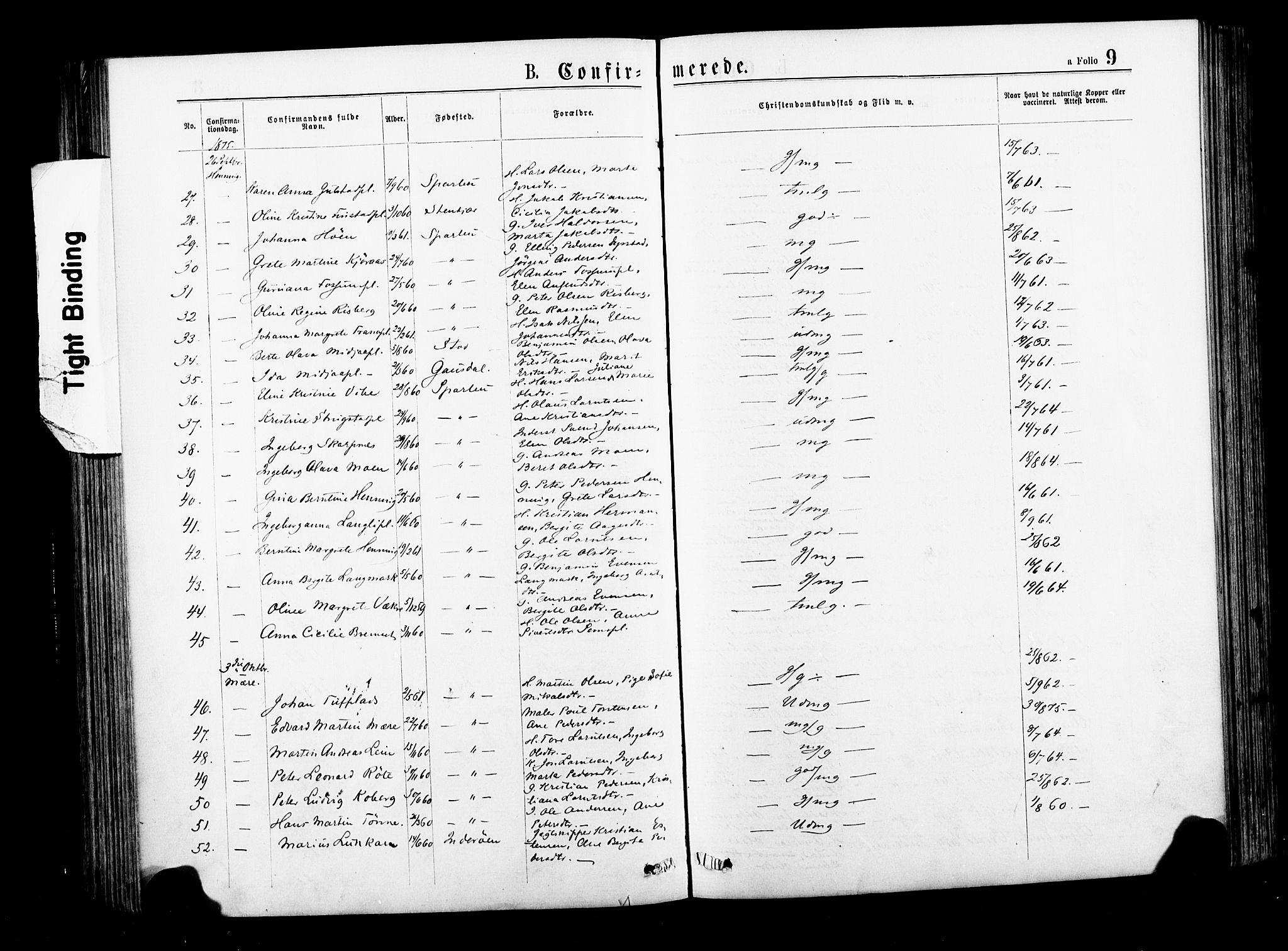 Ministerialprotokoller, klokkerbøker og fødselsregistre - Nord-Trøndelag, SAT/A-1458/735/L0348: Parish register (official) no. 735A09 /1, 1873-1883, p. 9