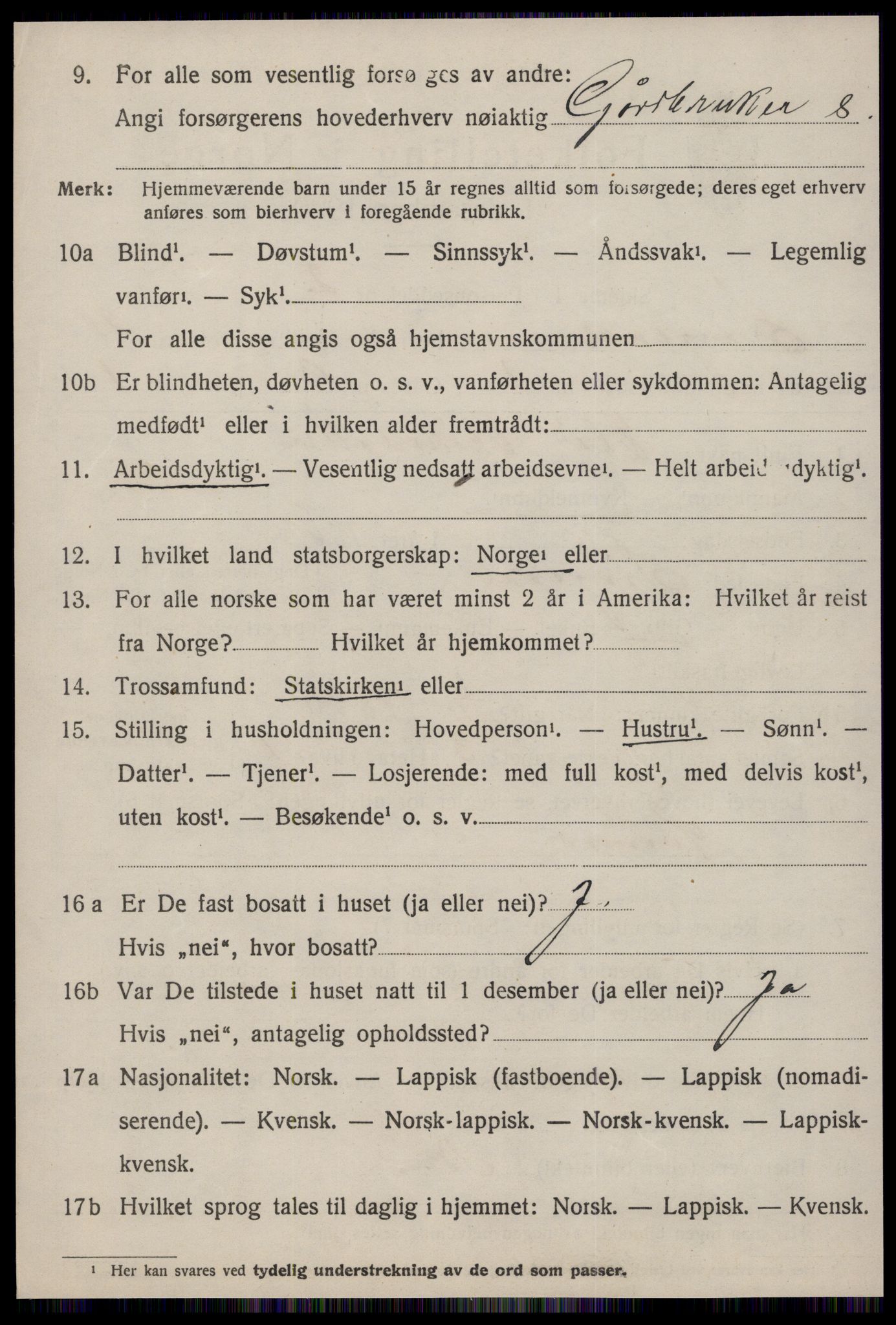 SAT, 1920 census for Singsås, 1920, p. 2120