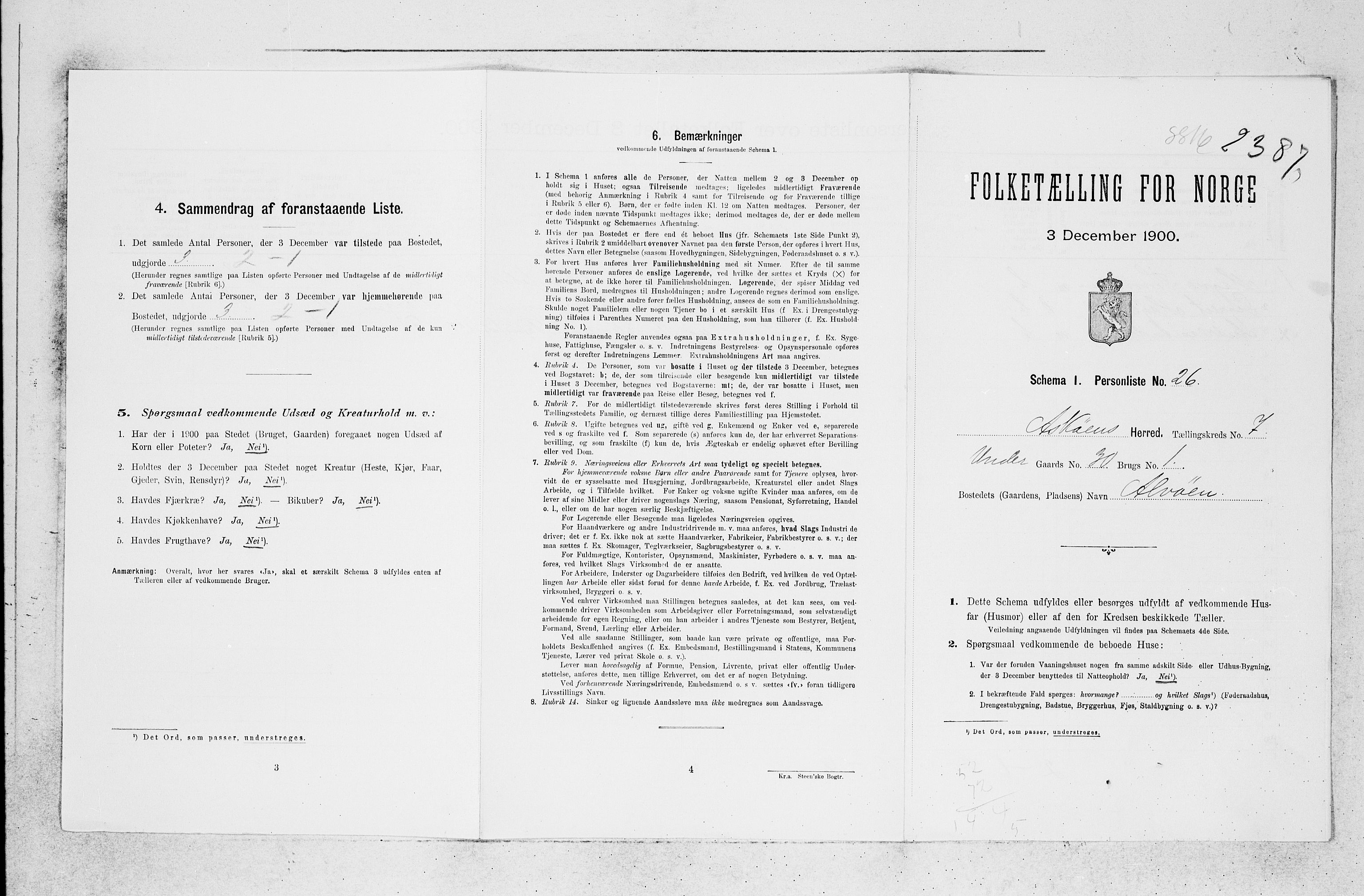 SAB, 1900 census for Askøy, 1900, p. 70