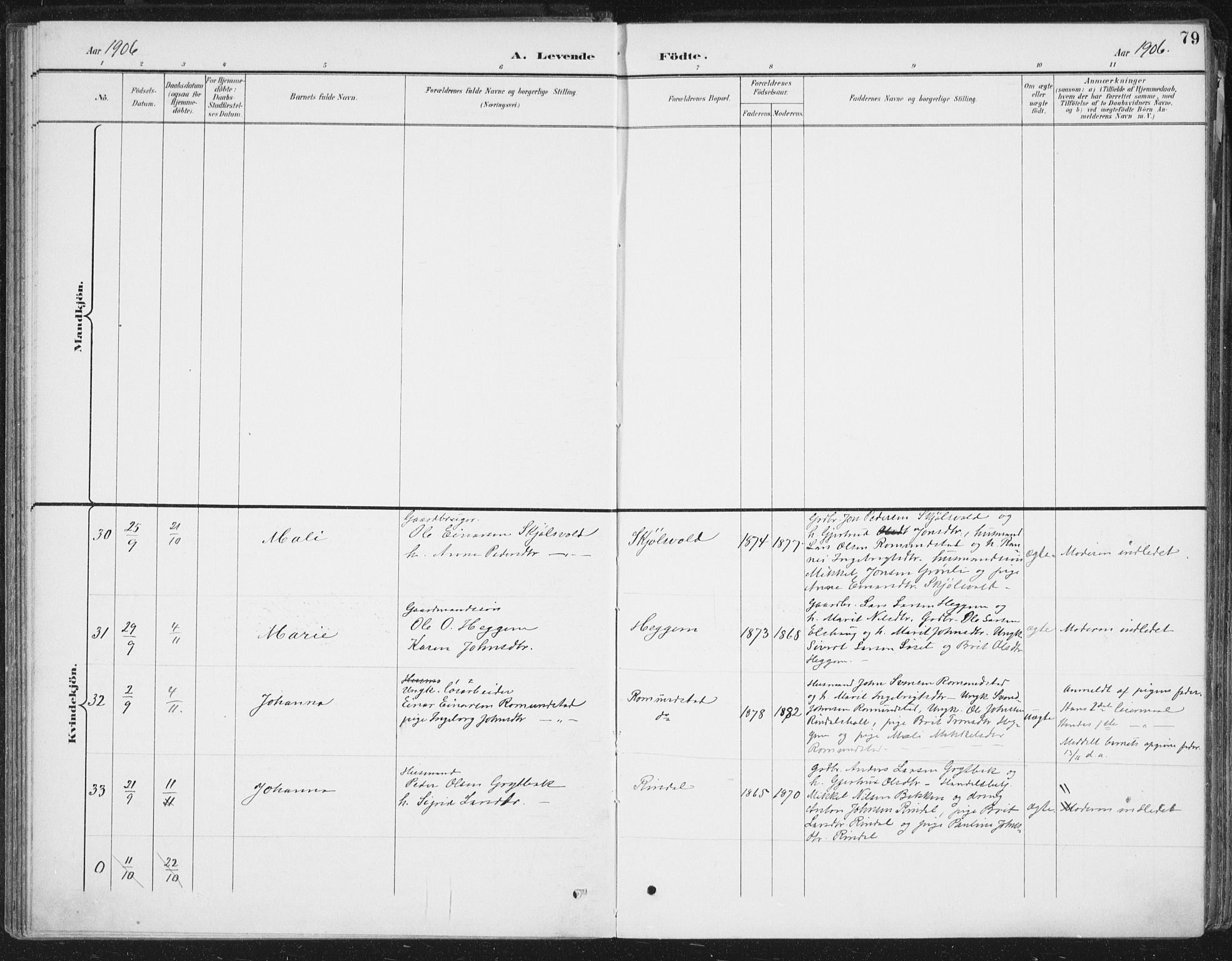 Ministerialprotokoller, klokkerbøker og fødselsregistre - Møre og Romsdal, AV/SAT-A-1454/598/L1072: Parish register (official) no. 598A06, 1896-1910, p. 79