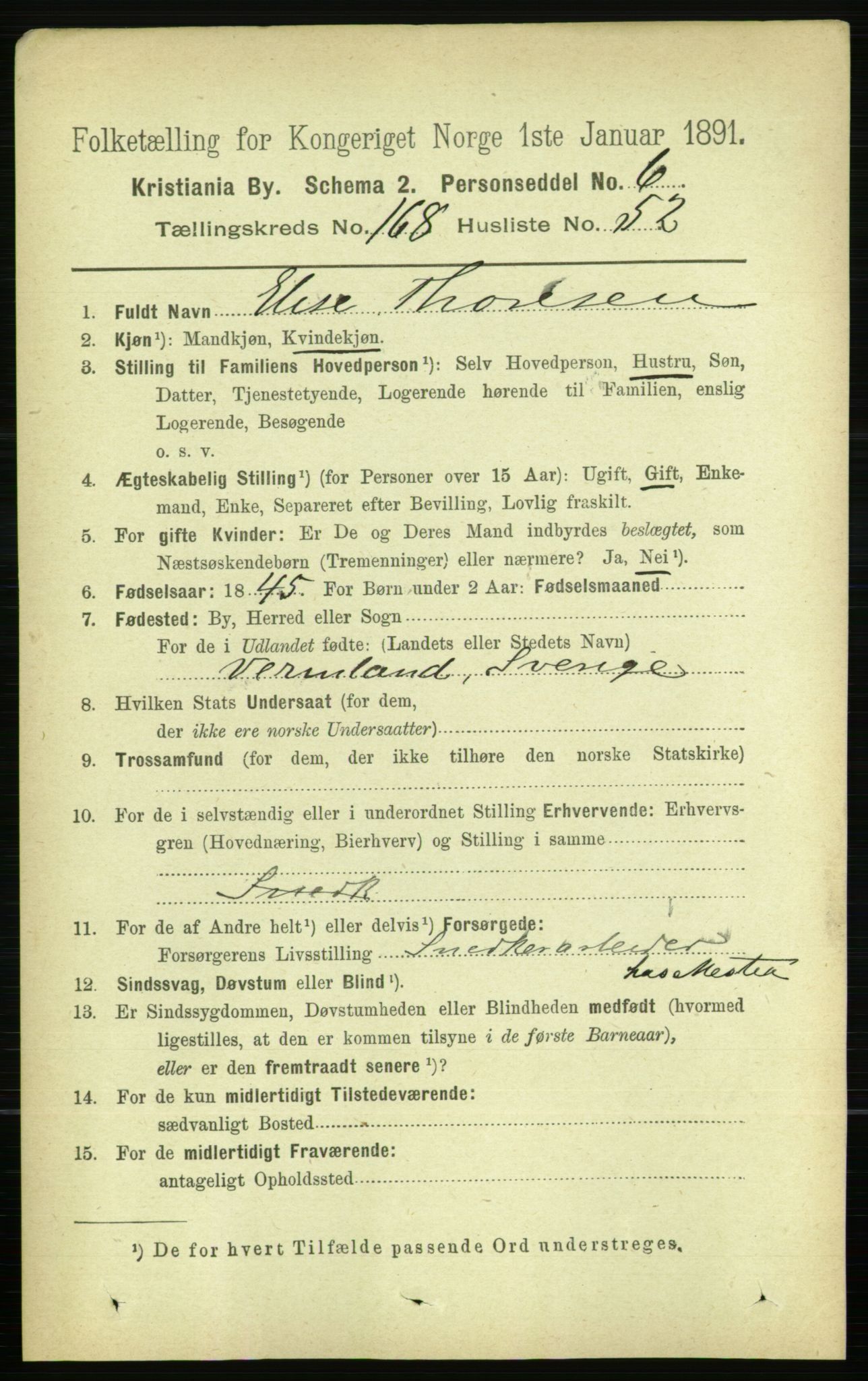 RA, 1891 census for 0301 Kristiania, 1891, p. 98736