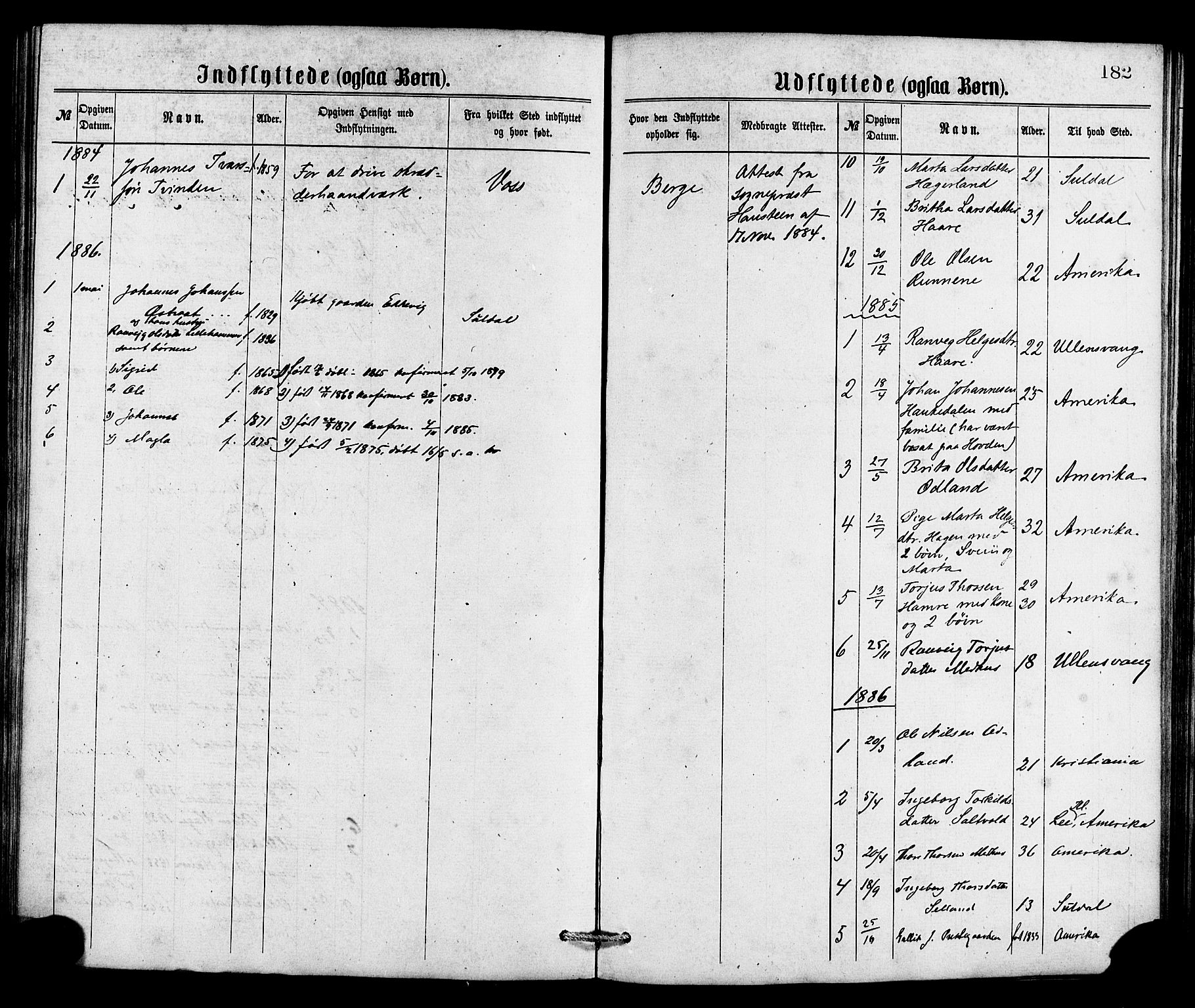 Røldal sokneprestembete, AV/SAB-A-100247: Parish register (official) no. A 4, 1870-1886, p. 182