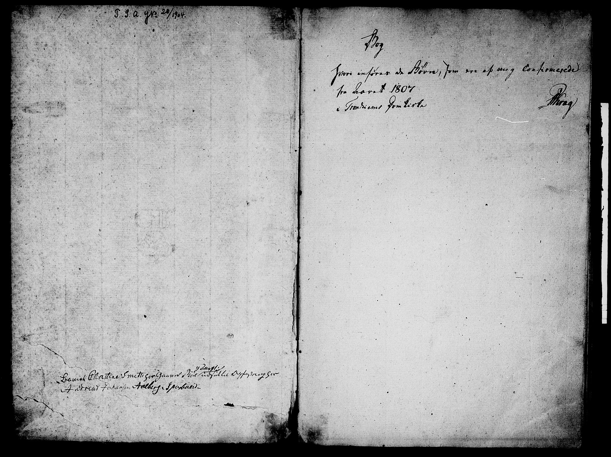 Ministerialprotokoller, klokkerbøker og fødselsregistre - Sør-Trøndelag, AV/SAT-A-1456/601/L0069: Curate's parish register no. 601B02, 1807-1836, p. 2-3