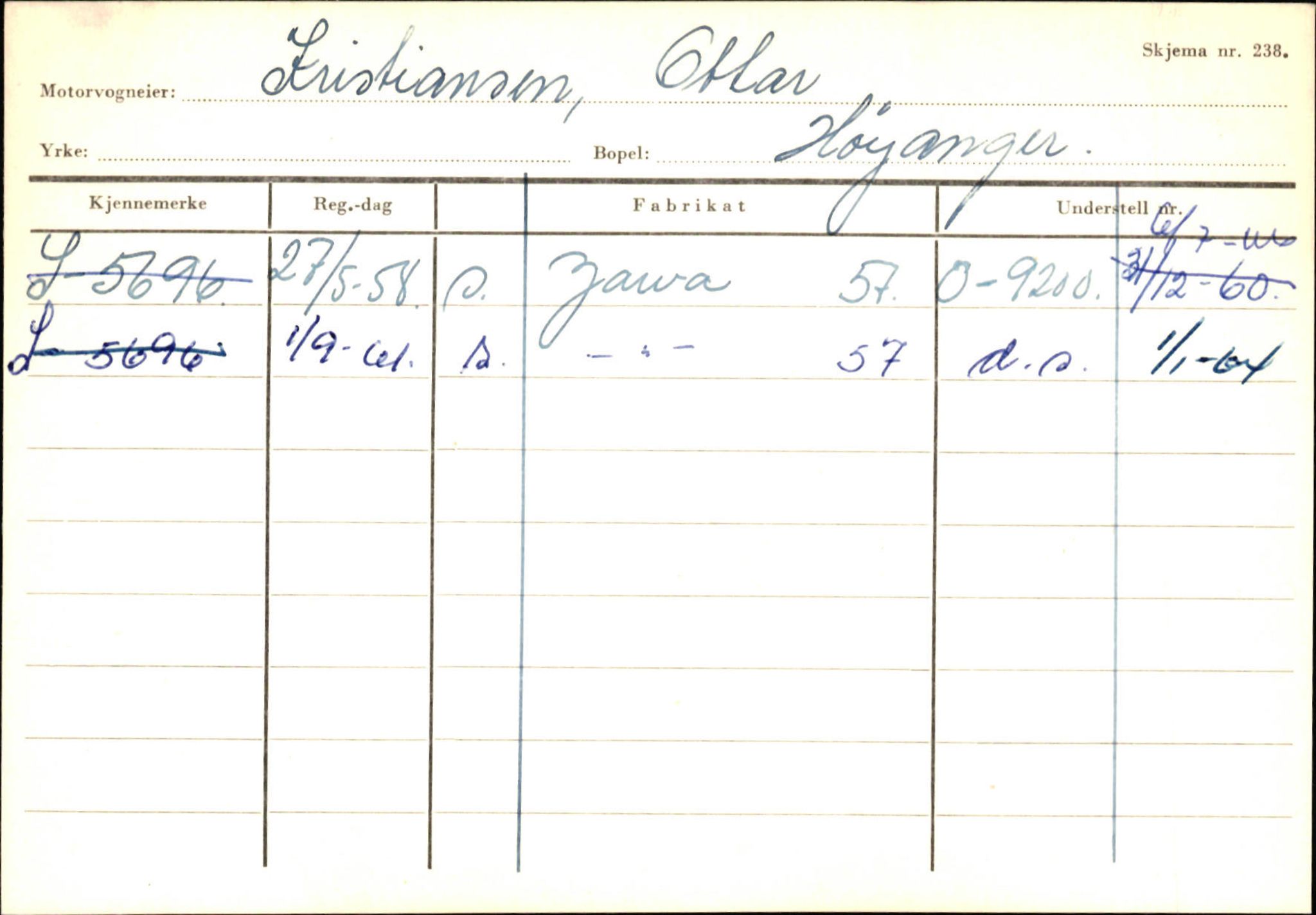 Statens vegvesen, Sogn og Fjordane vegkontor, AV/SAB-A-5301/4/F/L0130: Eigarregister Eid T-Å. Høyanger A-O, 1945-1975, p. 1815