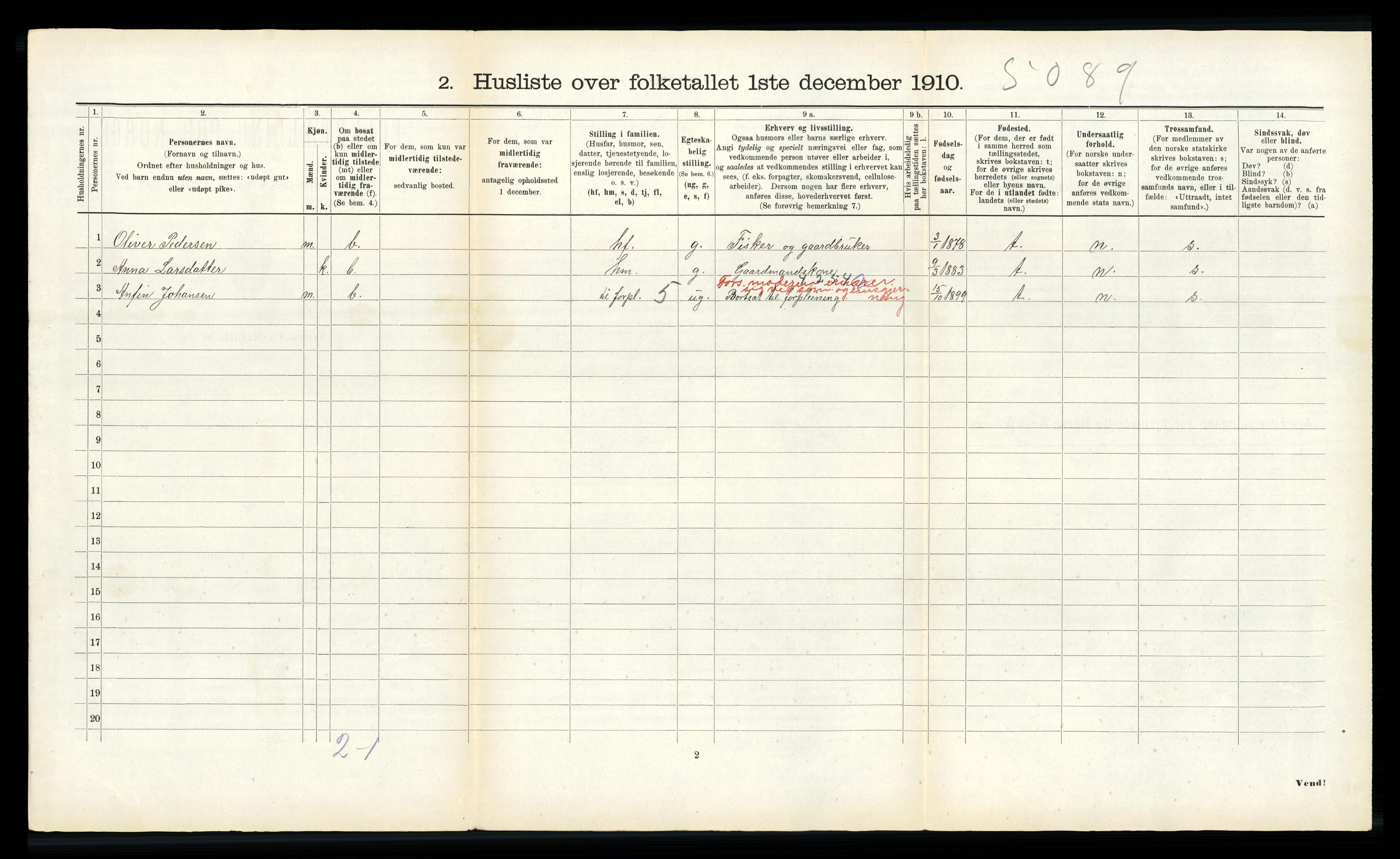 RA, 1910 census for Davik, 1910, p. 625