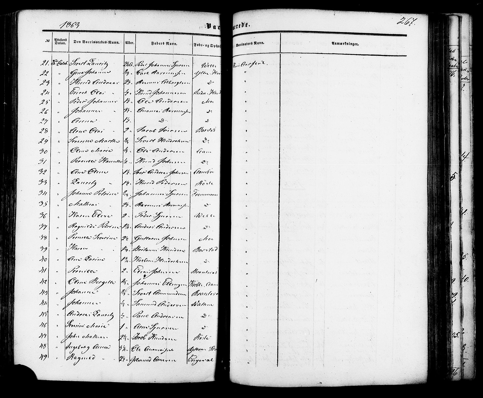 Ministerialprotokoller, klokkerbøker og fødselsregistre - Møre og Romsdal, AV/SAT-A-1454/513/L0175: Parish register (official) no. 513A02, 1856-1877, p. 267