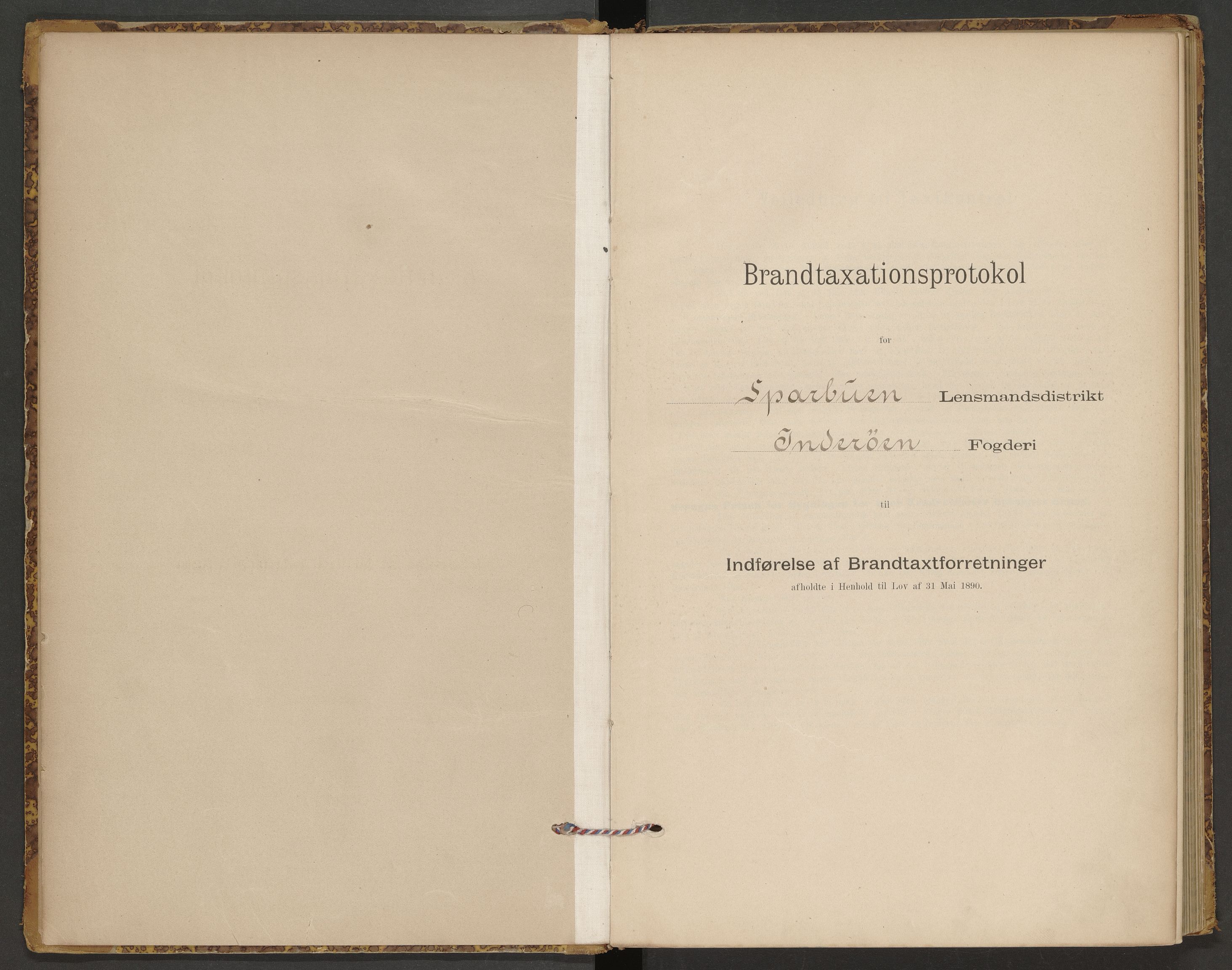 Norges Brannkasse Sparbu, AV/SAT-A-5550/Fb/L0001: Branntakstprotokoll, 1895-1934