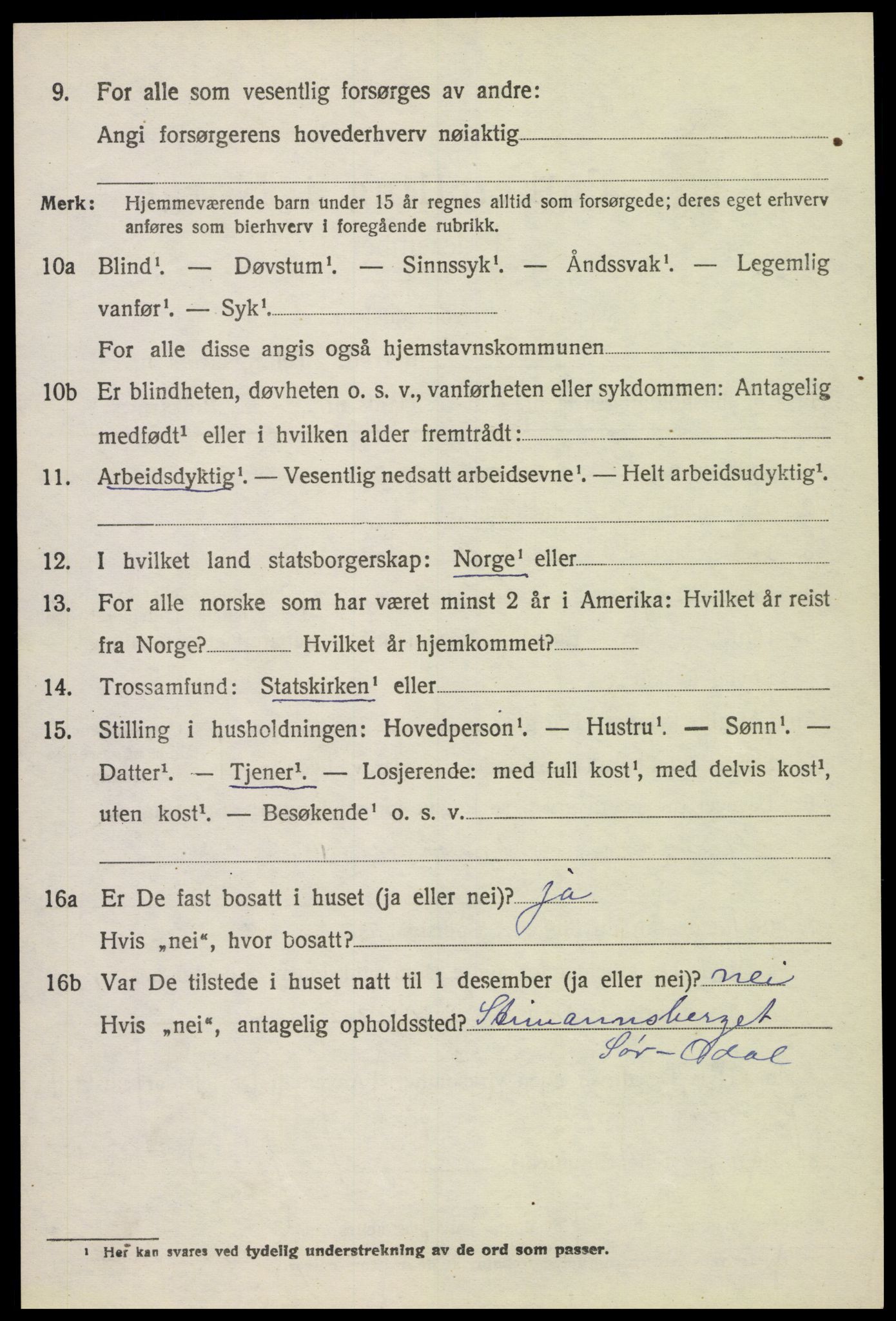 SAH, 1920 census for Sør-Odal, 1920, p. 12194