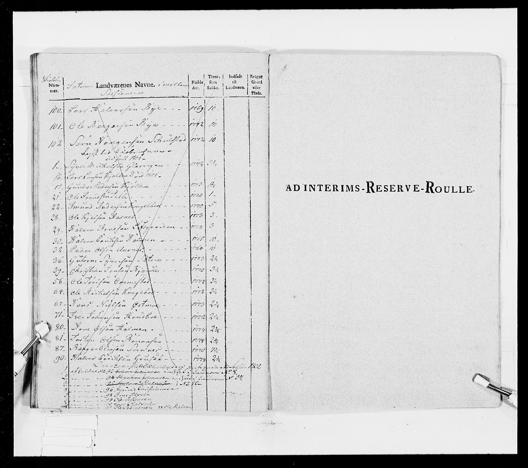 Generalitets- og kommissariatskollegiet, Det kongelige norske kommissariatskollegium, AV/RA-EA-5420/E/Eh/L0025: Skiløperkompaniene, 1766-1803, p. 479