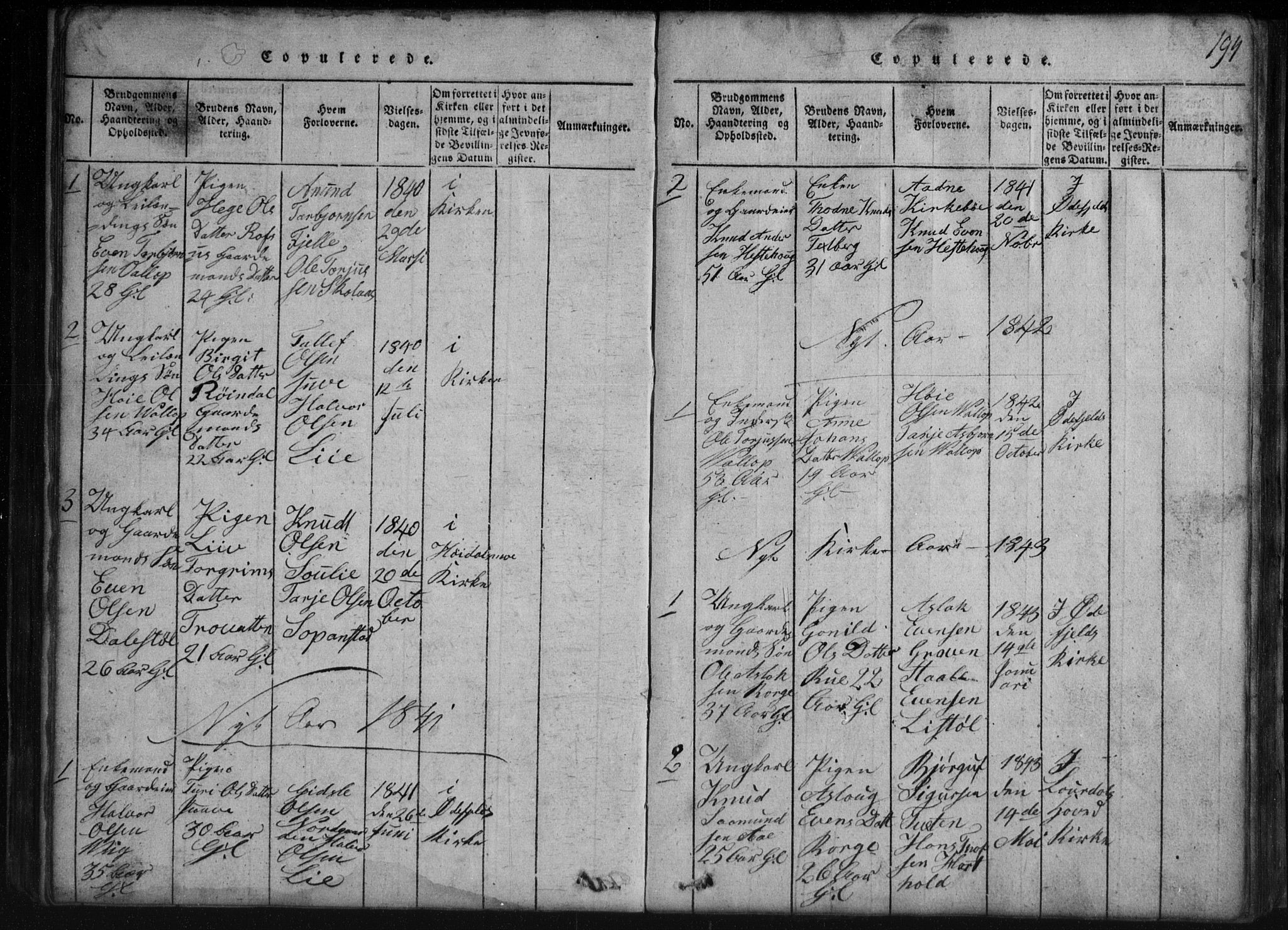 Rauland kirkebøker, SAKO/A-292/G/Gb/L0001: Parish register (copy) no. II 1, 1815-1886, p. 194