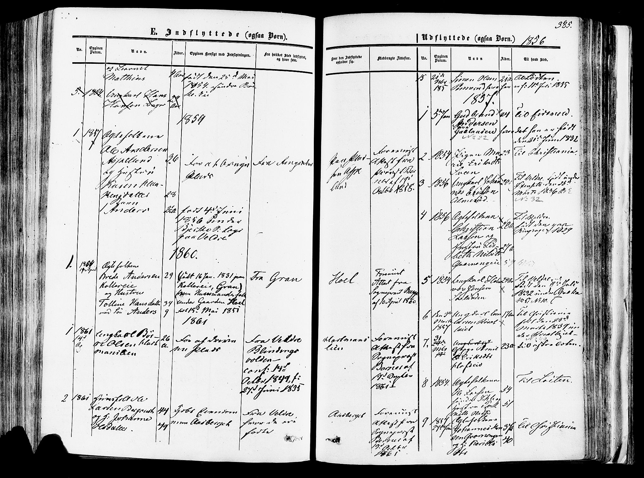 Vang prestekontor, Hedmark, SAH/PREST-008/H/Ha/Haa/L0013: Parish register (official) no. 13, 1855-1879, p. 385