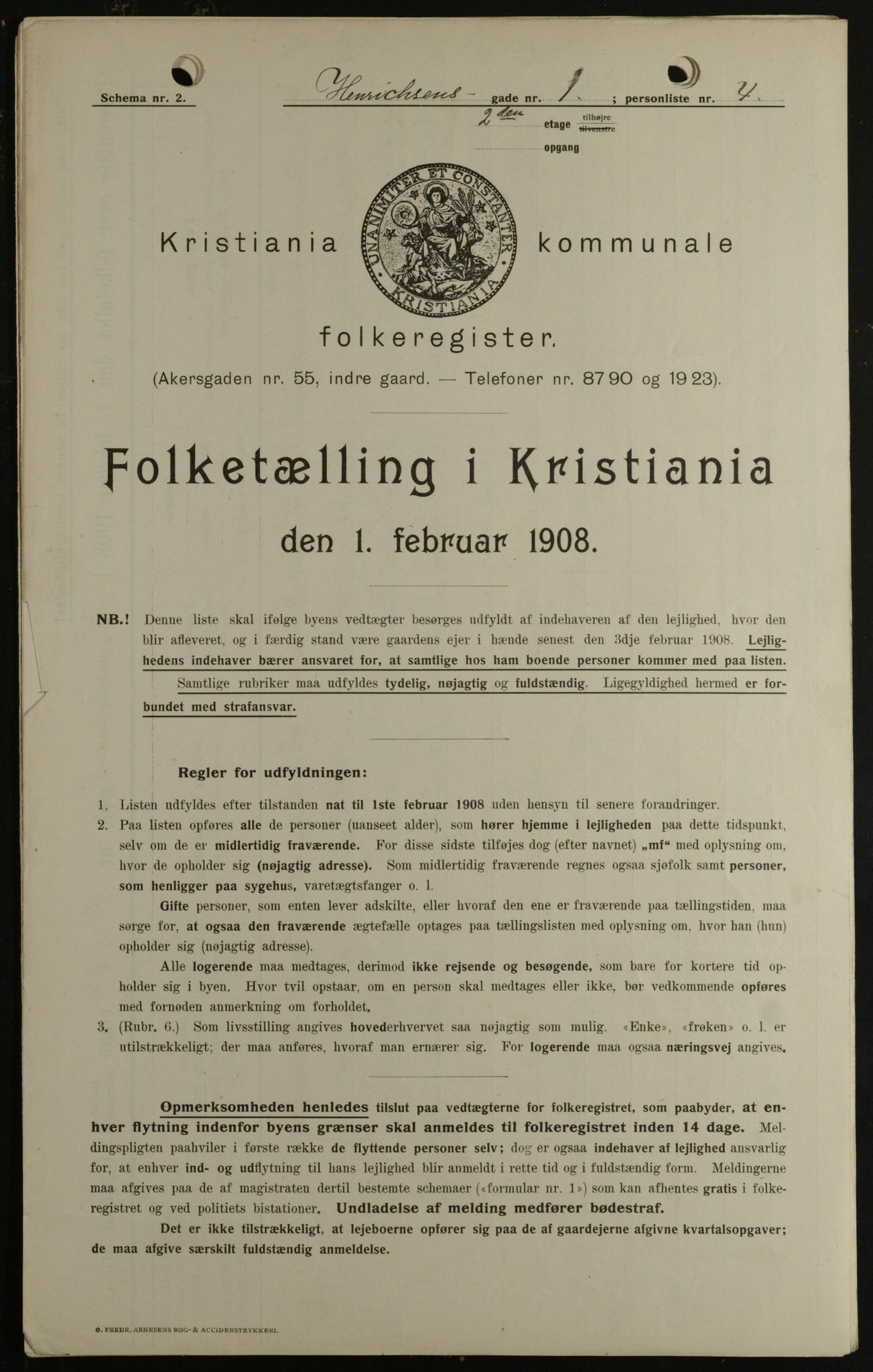 OBA, Municipal Census 1908 for Kristiania, 1908, p. 34627