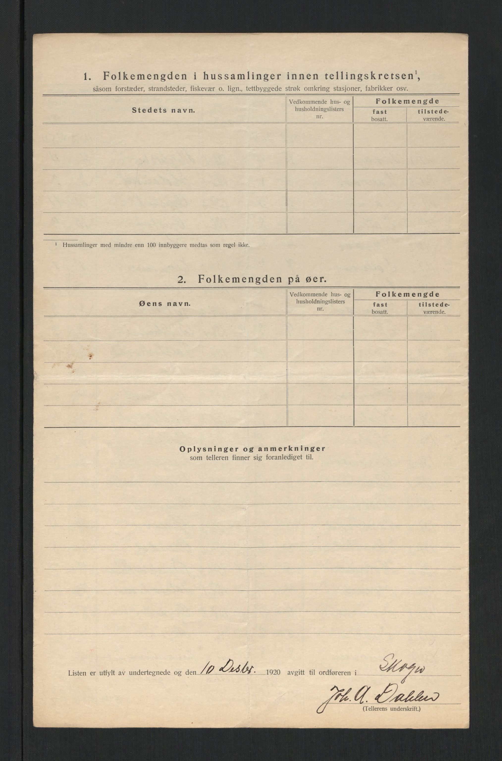 SAT, 1920 census for Skogn, 1920, p. 32