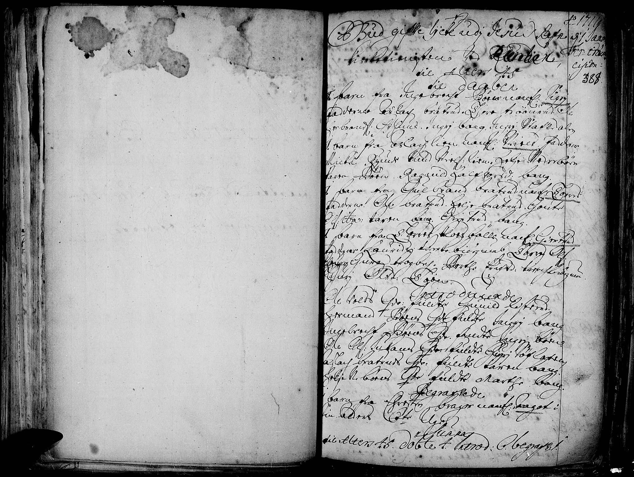 Aurdal prestekontor, SAH/PREST-126/H/Ha/Haa/L0001: Parish register (official) no. 1-3, 1692-1730, p. 388