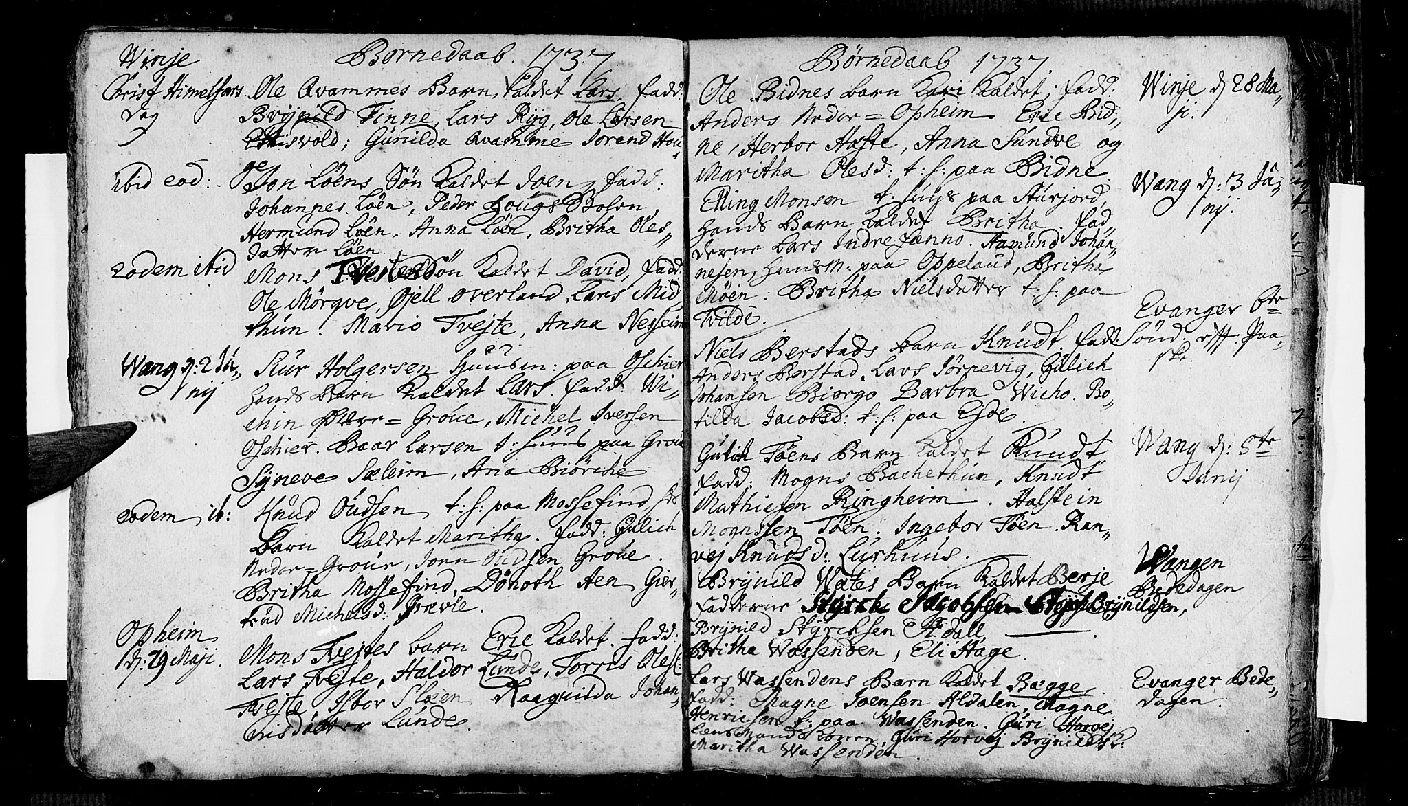 Voss sokneprestembete, AV/SAB-A-79001/H/Haa: Parish register (official) no. A 5, 1736-1743, p. 30