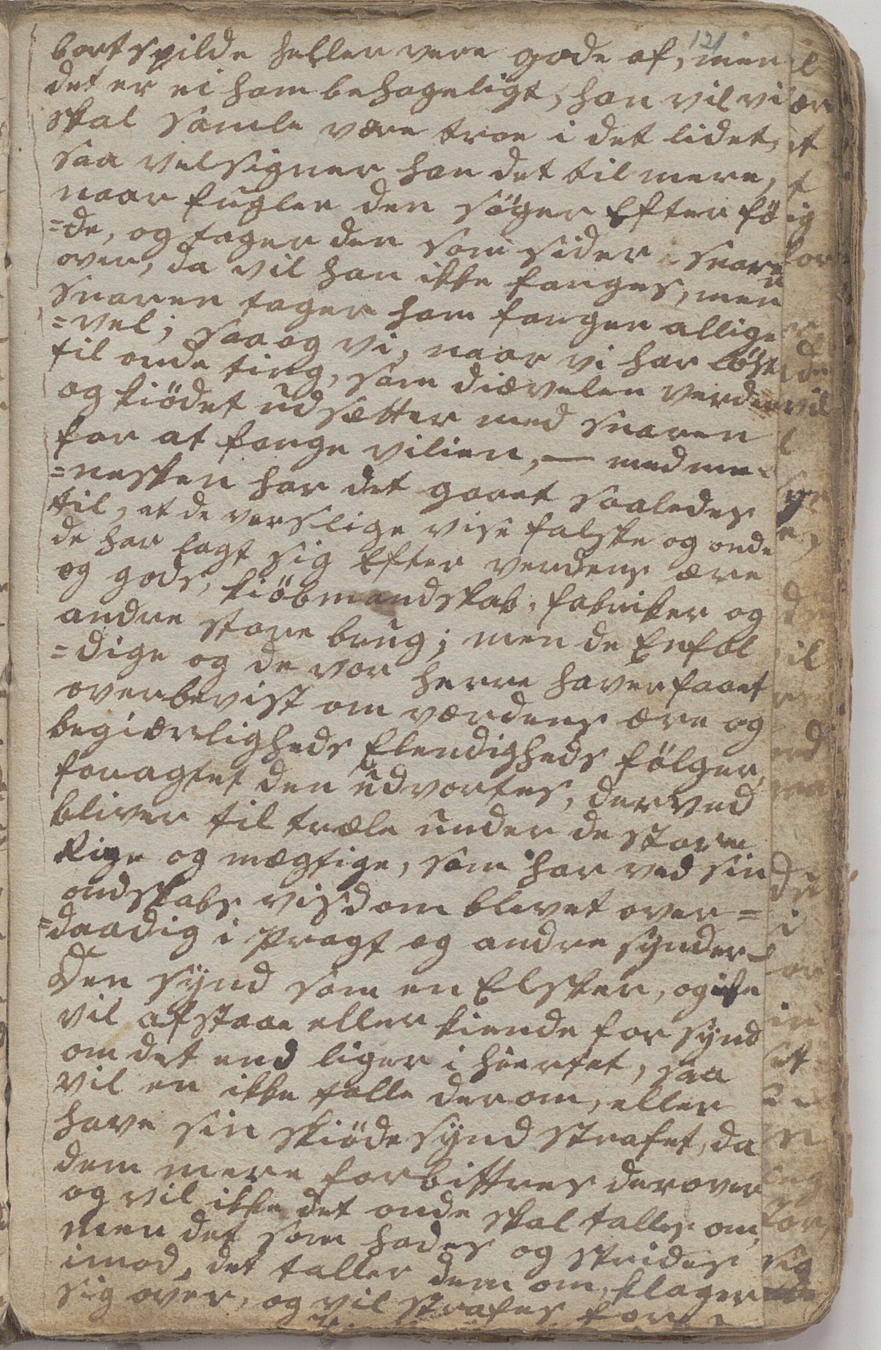 Heggtveitsamlingen, TMF/A-1007/H/L0046/0007: Brev, kopibøker, prekener, manus etc.  / "Fossem" - Kopibok. Sanger og brev, 1800-1802, p. 121