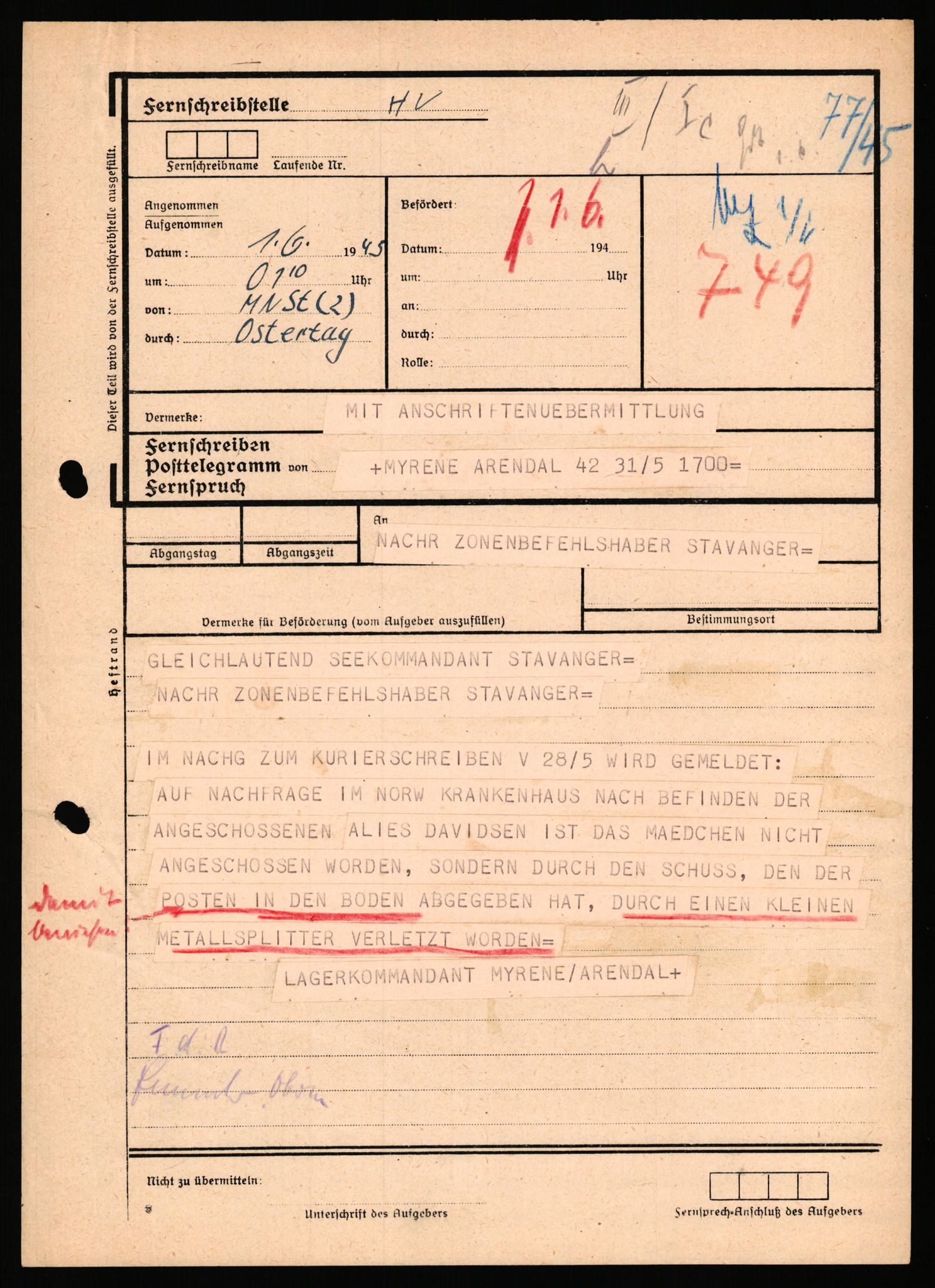 Deutscher Oberbefehlshaber Norwegen (DOBN), AV/RA-RAFA-2197/D/Dl/L0119: DB Zone Stavanger Abt. Ic, 1945, p. 121