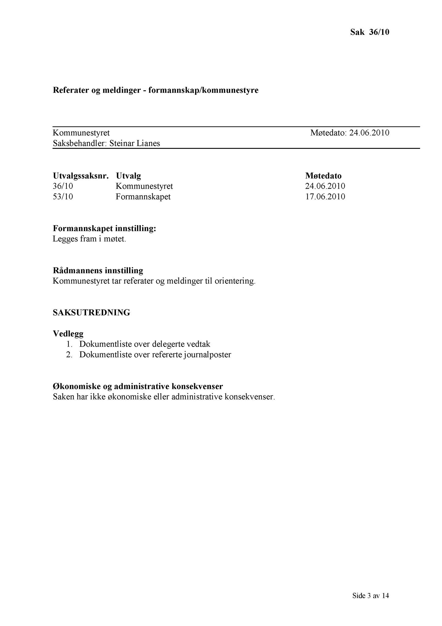 Klæbu Kommune, TRKO/KK/01-KS/L003: Kommunestyret - Møtedokumenter, 2010, p. 783