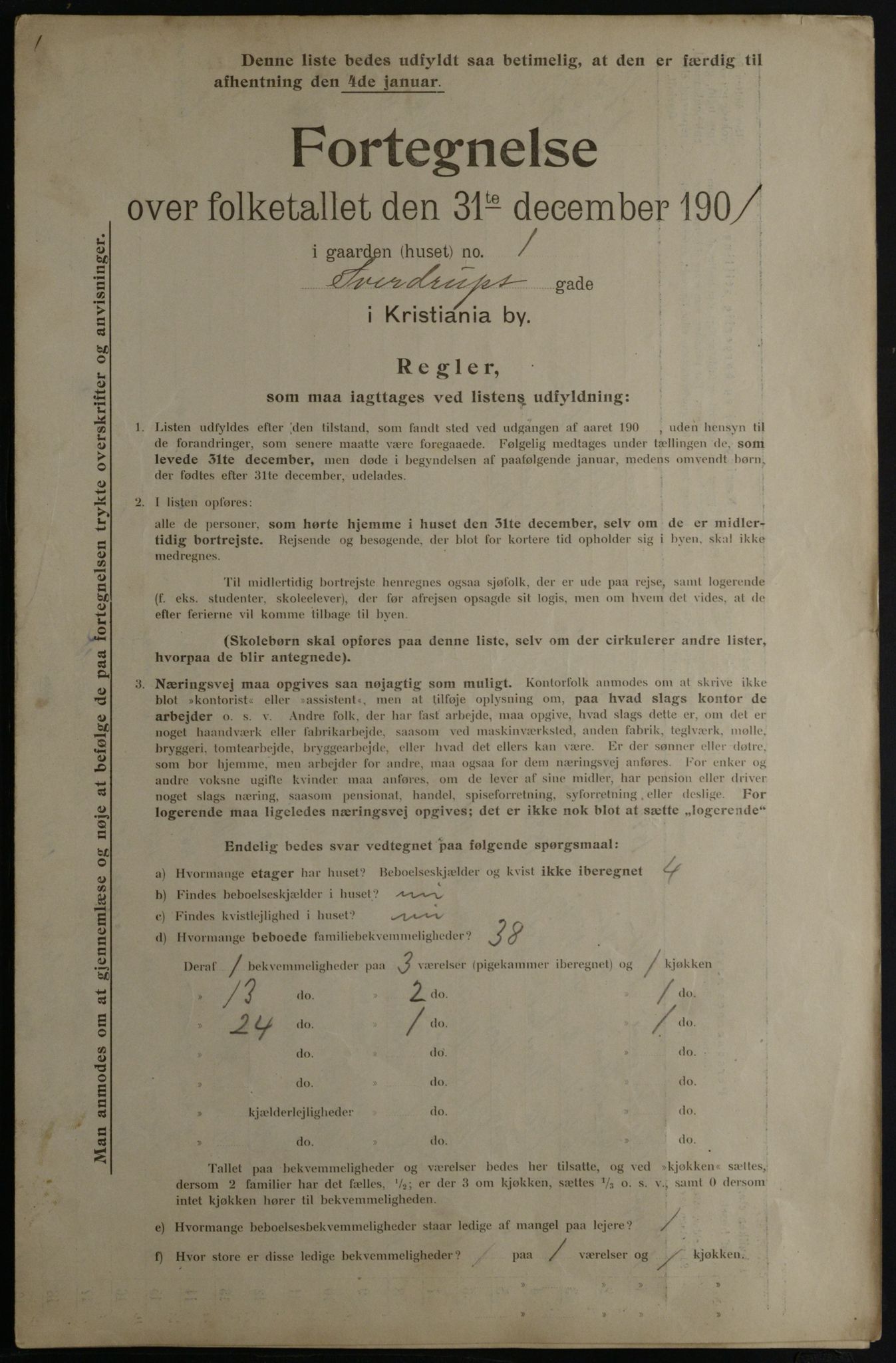 OBA, Municipal Census 1901 for Kristiania, 1901, p. 16154