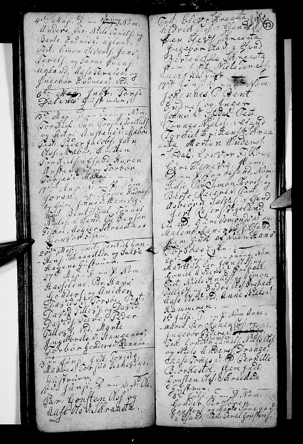 Oddernes sokneprestkontor, AV/SAK-1111-0033/F/Fb/Fba/L0002: Parish register (copy) no. B 2, 1791-1806, p. 53