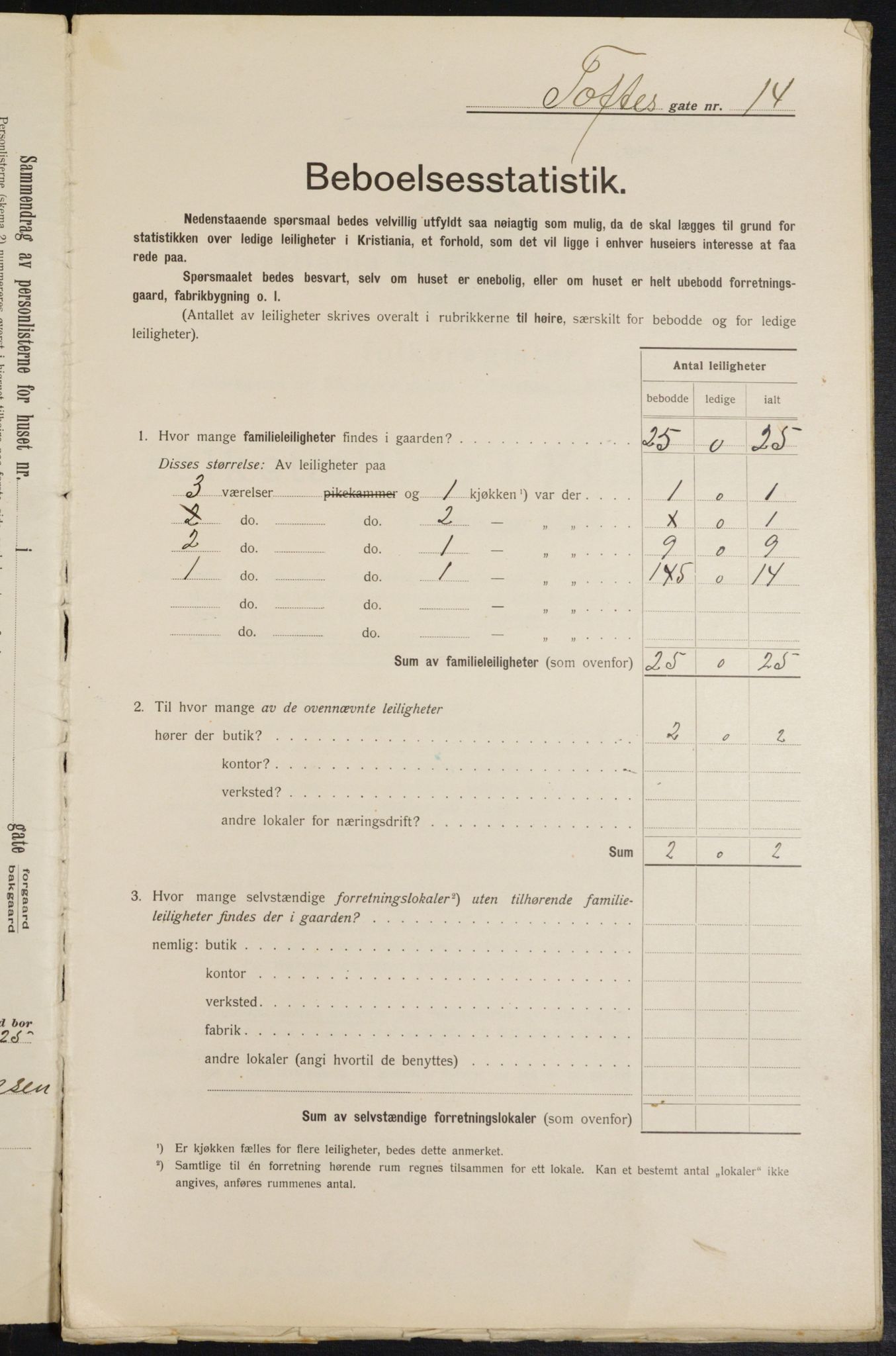 OBA, Municipal Census 1913 for Kristiania, 1913, p. 111538