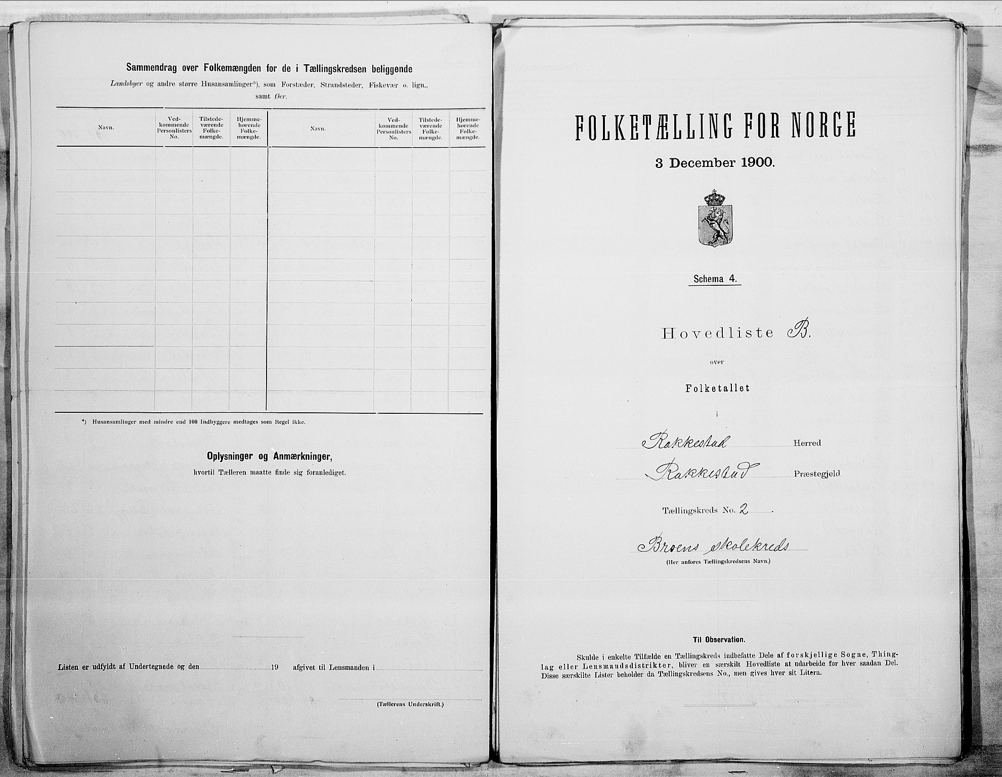 SAO, 1900 census for Rakkestad, 1900, p. 8