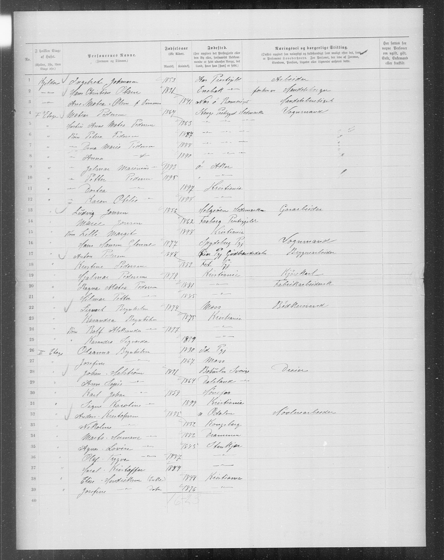 OBA, Municipal Census 1899 for Kristiania, 1899, p. 8442