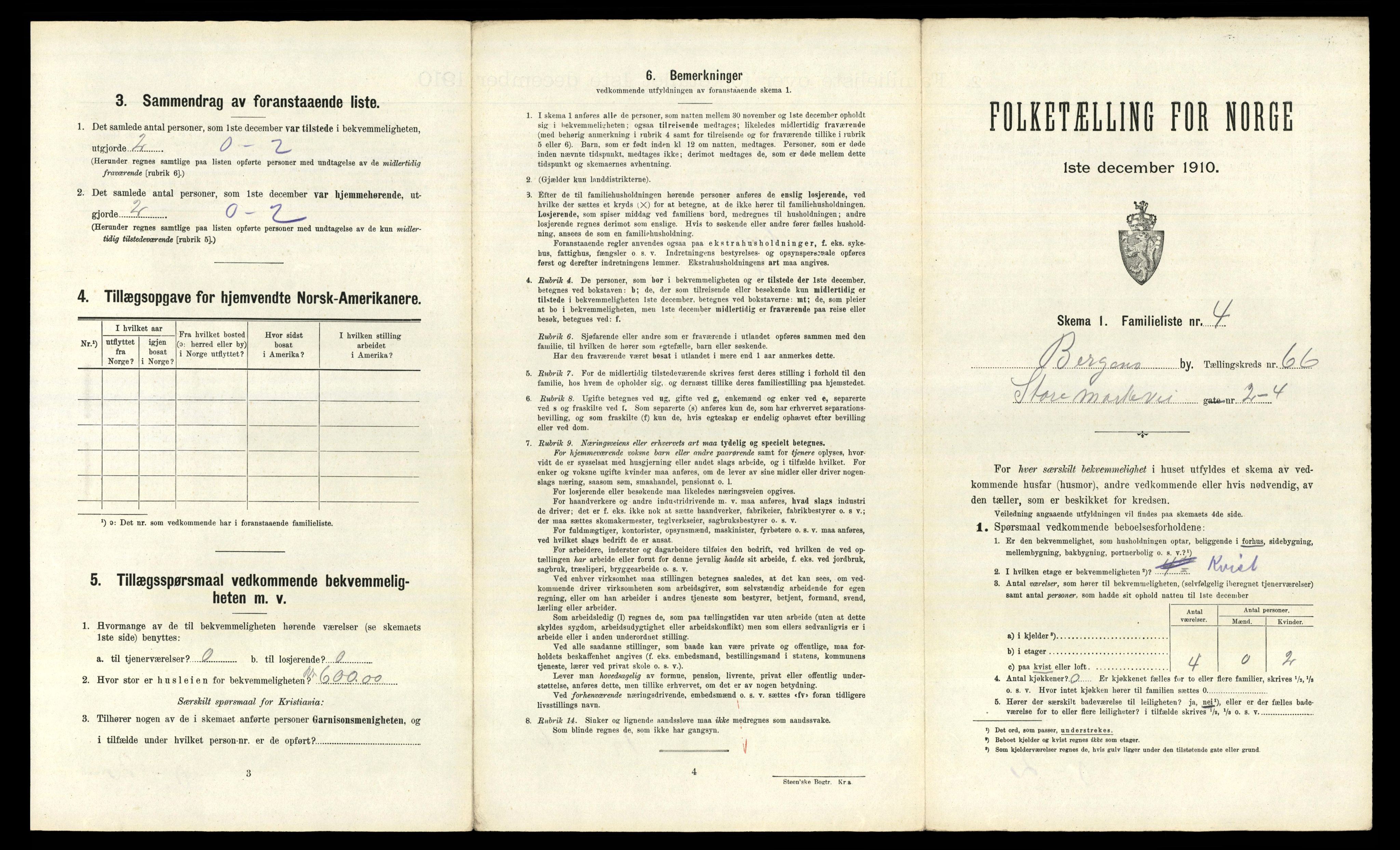 RA, 1910 census for Bergen, 1910, p. 22585