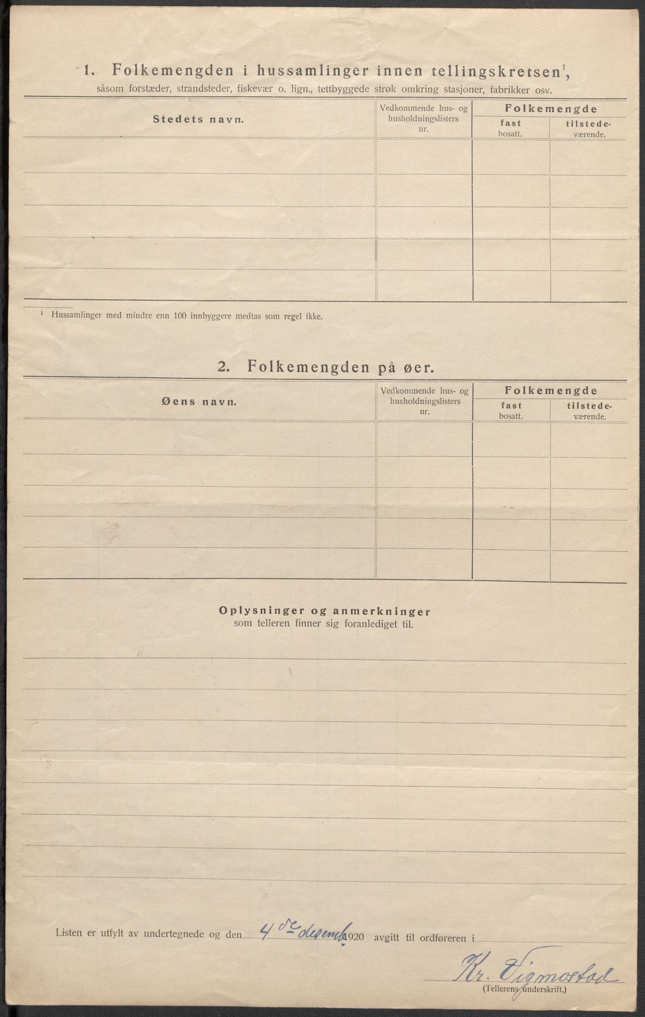 SAKO, 1920 census for Bamble, 1920, p. 52