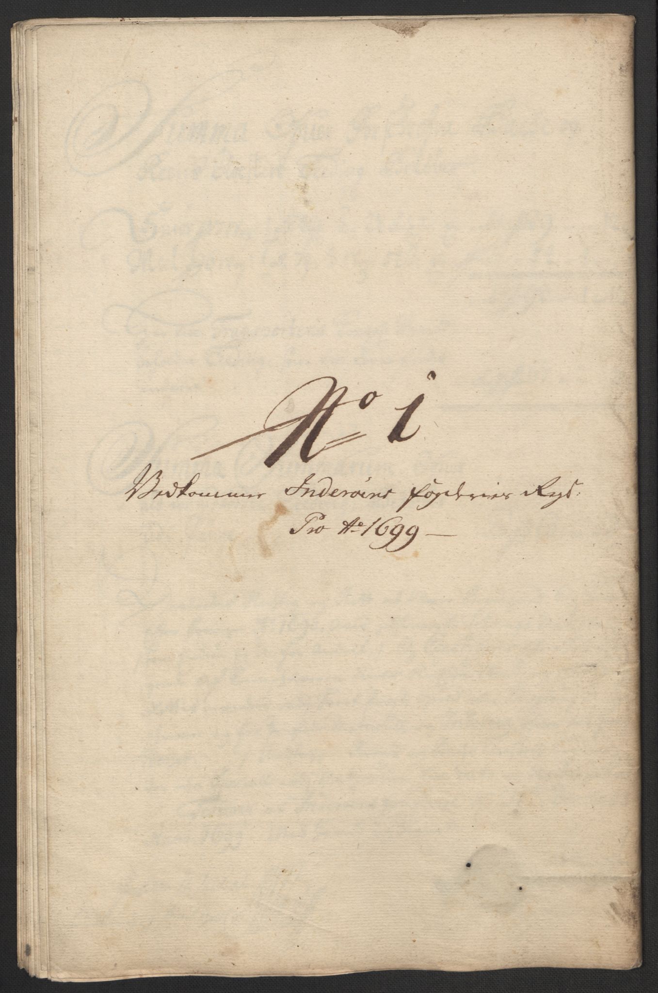 Rentekammeret inntil 1814, Reviderte regnskaper, Fogderegnskap, RA/EA-4092/R63/L4310: Fogderegnskap Inderøy, 1698-1699, p. 289
