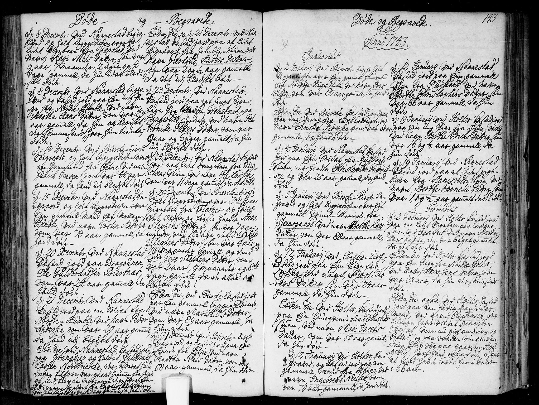 Nannestad prestekontor Kirkebøker, SAO/A-10414a/F/Fa/L0006: Parish register (official) no. I 6, 1739-1754, p. 143