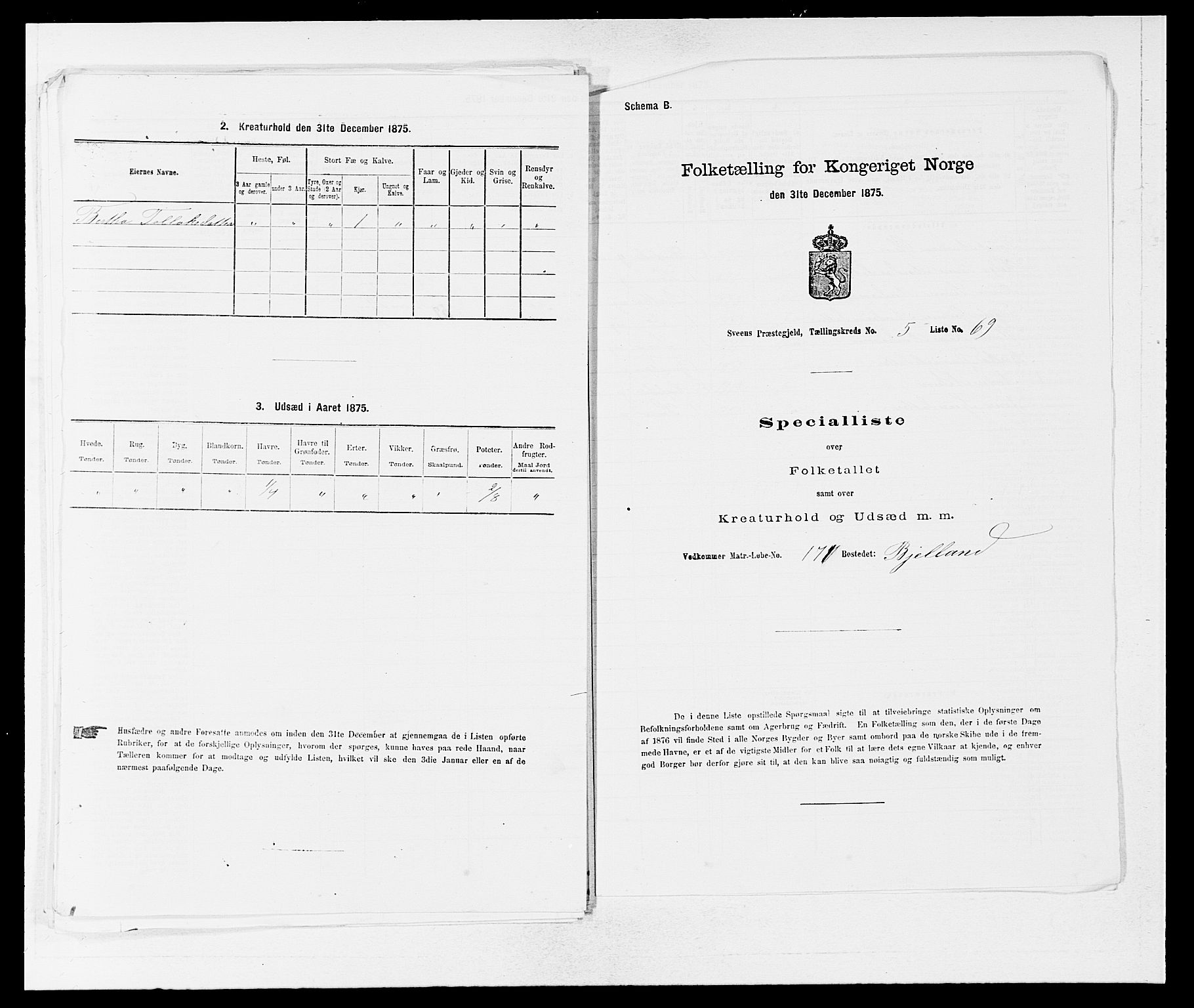 SAB, 1875 census for 1216P Sveio, 1875, p. 619