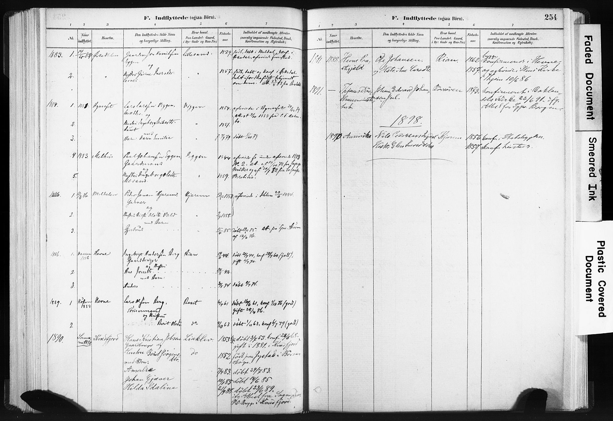 Ministerialprotokoller, klokkerbøker og fødselsregistre - Sør-Trøndelag, SAT/A-1456/665/L0773: Parish register (official) no. 665A08, 1879-1905, p. 254