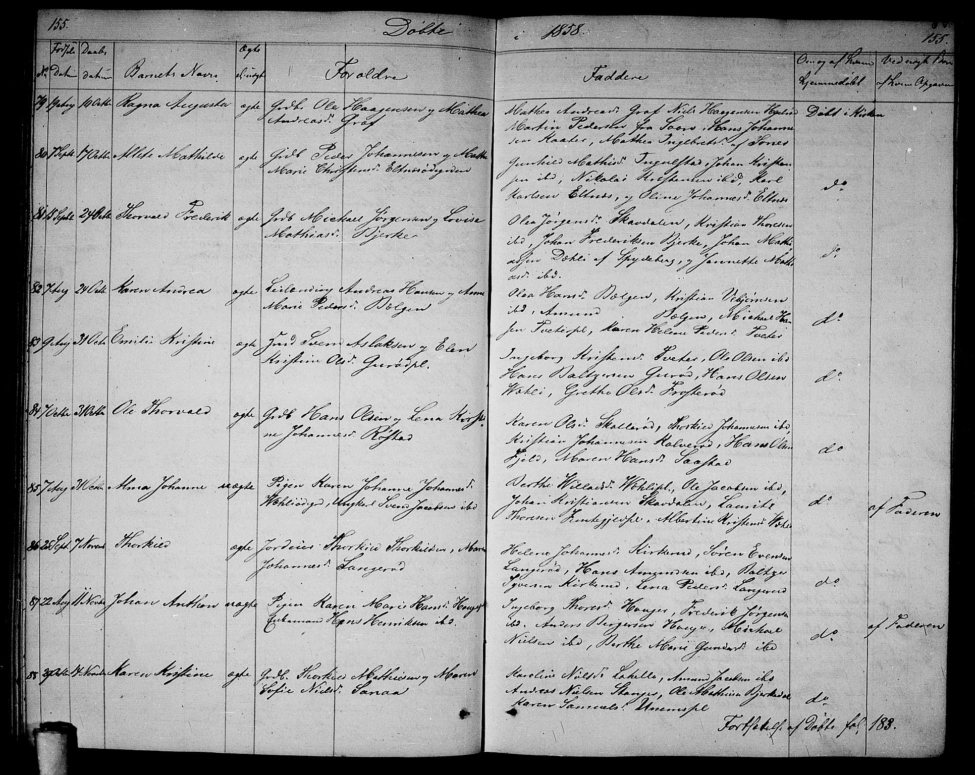 Våler prestekontor Kirkebøker, SAO/A-11083/G/Ga/L0002: Parish register (copy) no. I 2, 1839-1860, p. 155
