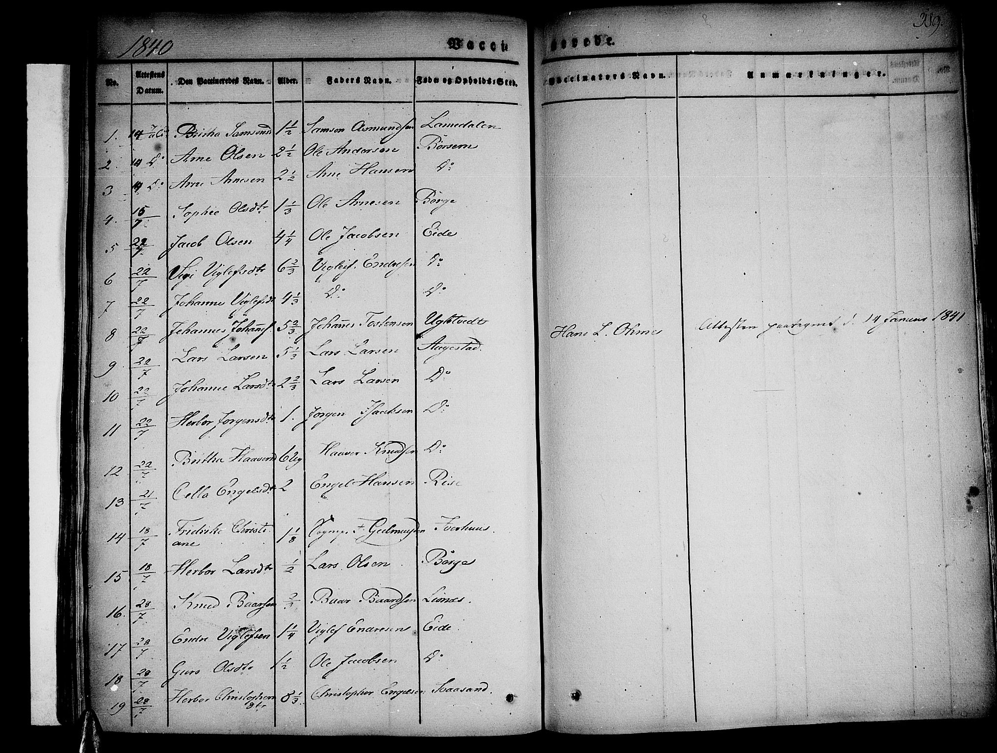 Strandebarm sokneprestembete, AV/SAB-A-78401/H/Haa: Parish register (official) no. A 6, 1826-1843, p. 389