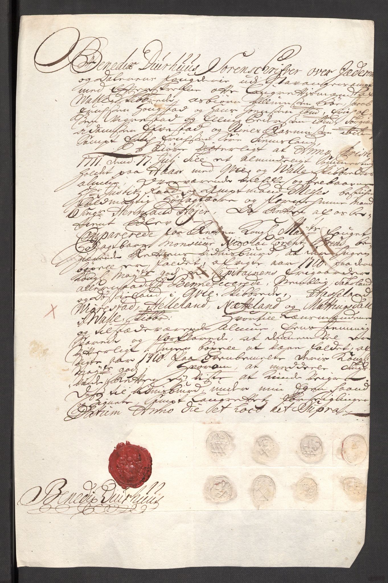 Rentekammeret inntil 1814, Reviderte regnskaper, Fogderegnskap, RA/EA-4092/R46/L2734: Fogderegnskap Jæren og Dalane, 1709-1710, p. 139